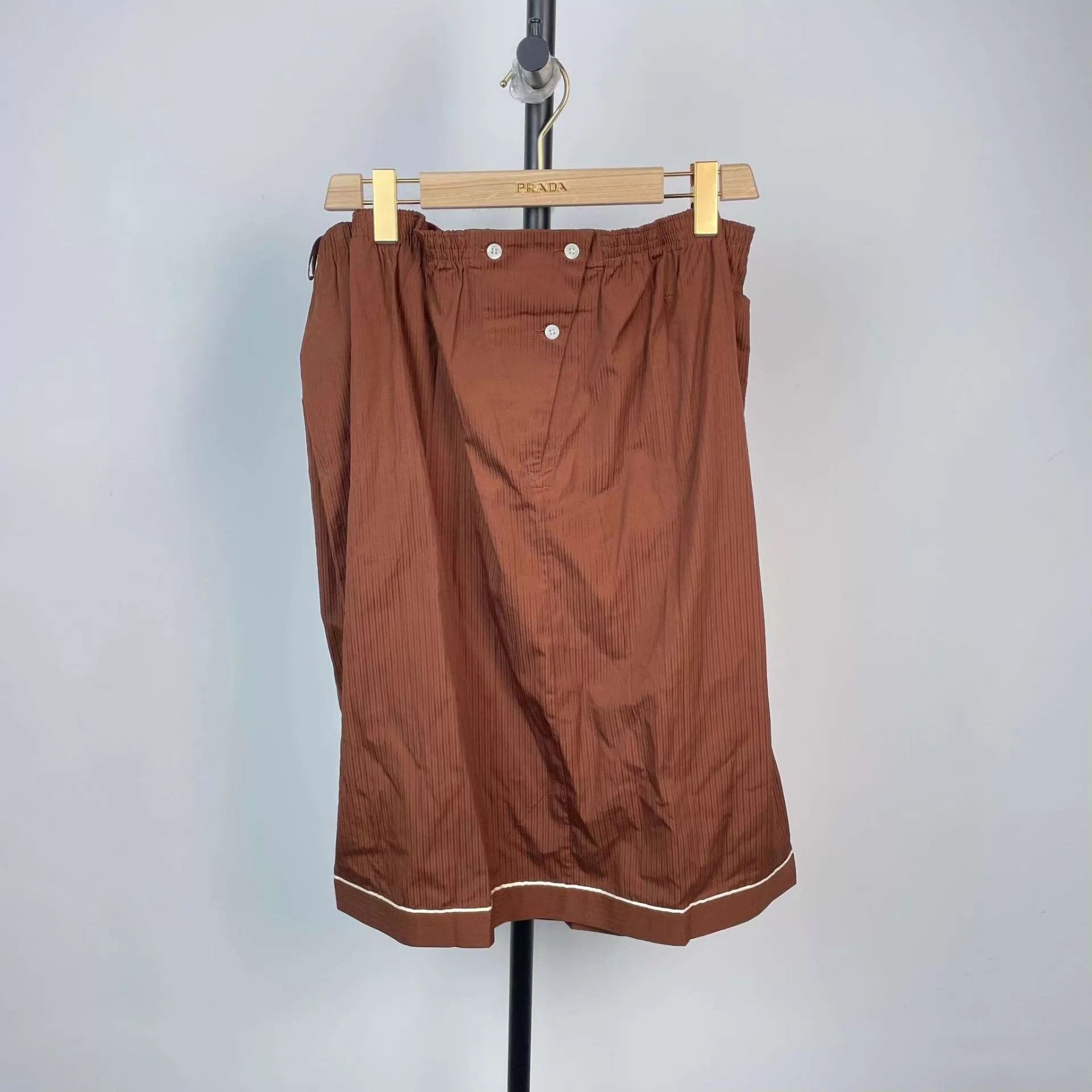 Prada Prada 98 New SS25 Brown Women's Skirt Size 26" / US 2 / IT 38 - 1 Thumbnail