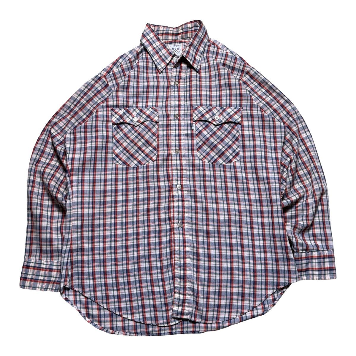 Levi's VTG Levi’s 1980 USA Olympic Games Button Shirt Long Plaid L Size US L / EU 52-54 / 3 - 1 Thumbnail