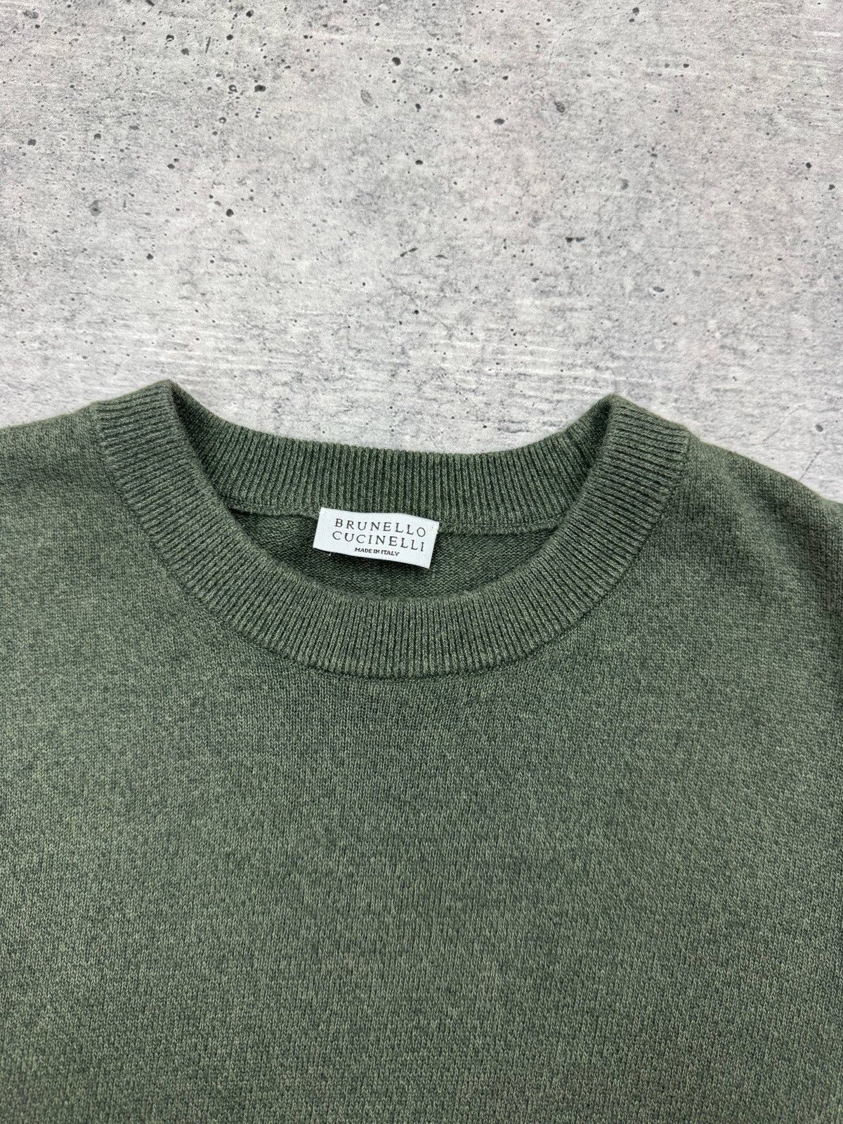 Brunello Cucinelli Brunello Cucinelli Classic Green Jumper Sweater Men Size M Size US M / EU 48-50 / 2 - 10 Thumbnail