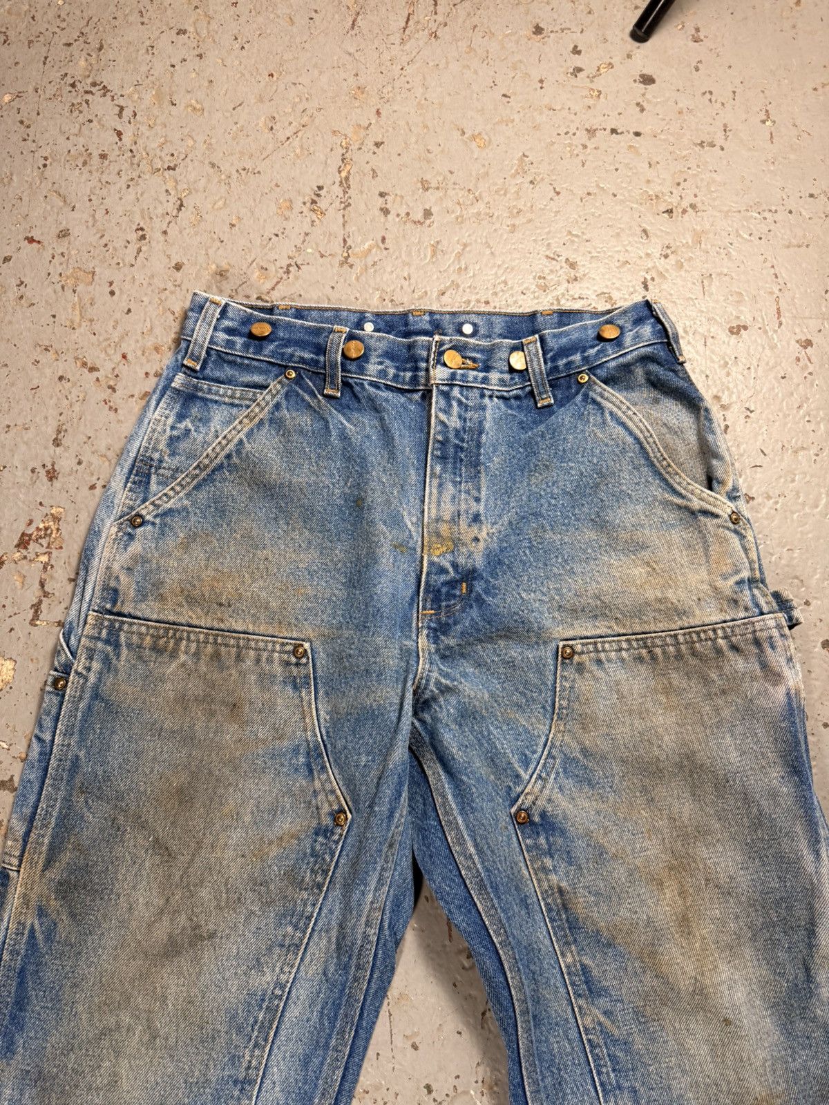 Carhartt Insane Distressed Carhartt Denim Double Knee Carpenter Pants Size US 30 / EU 46 - 6 Thumbnail