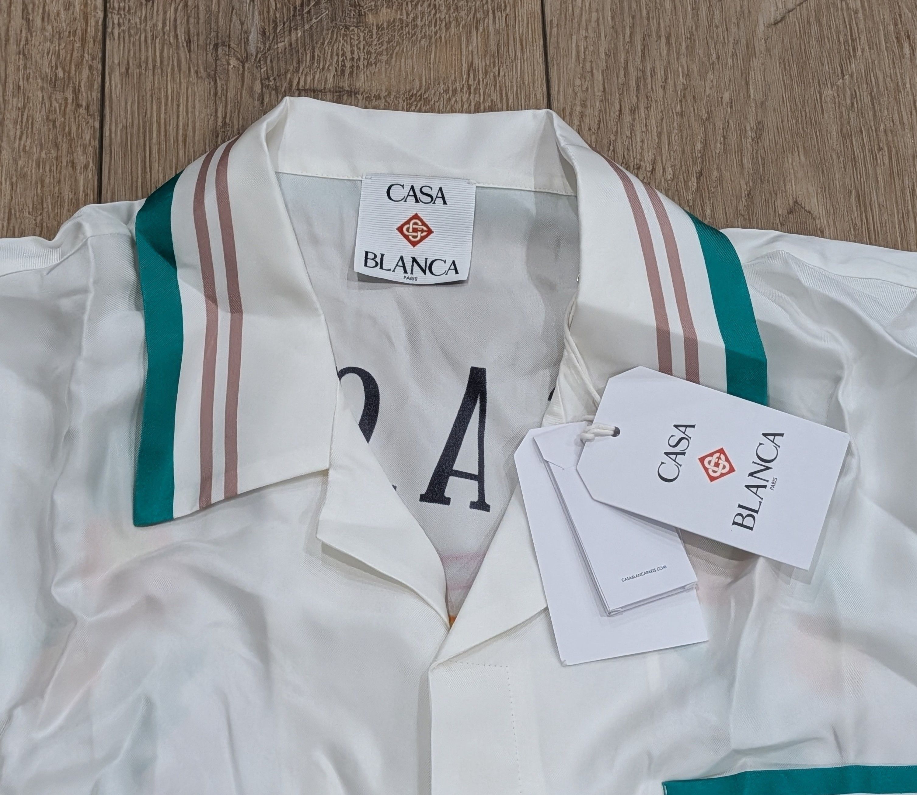 Casablanca Casablanca "Casa Way" Silk Button-Up Shirt White Multi XL Size US XL / EU 56 / 4 - 2 Thumbnail