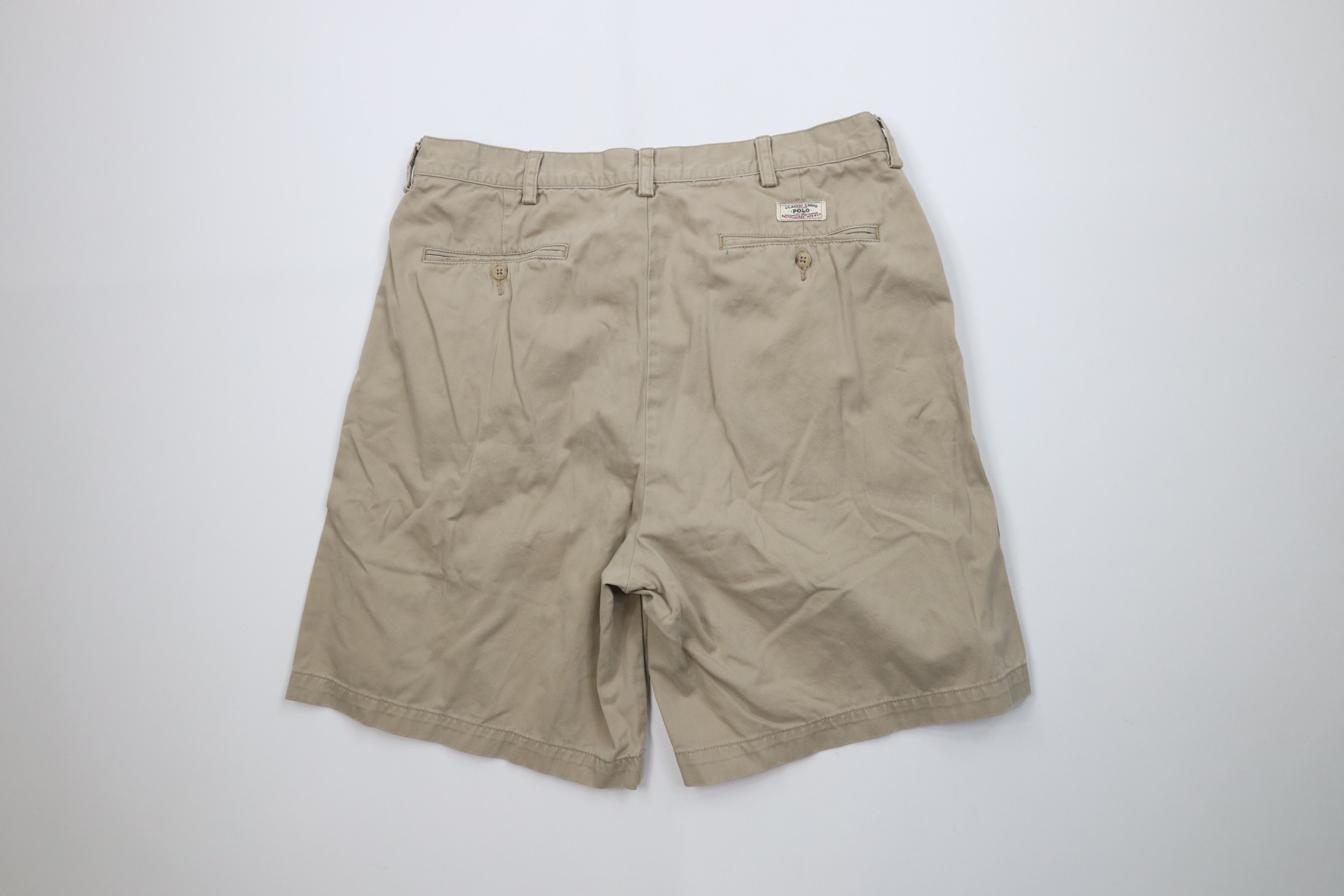 Ralph Lauren Vintage 90s Ralph Lauren Above Knee Chino Shorts Beige Size US 36 / EU 52 - 7 Thumbnail