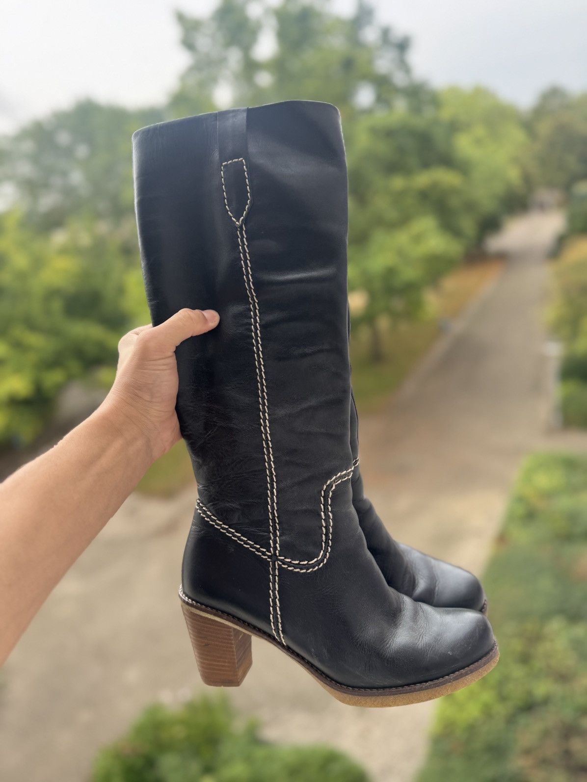 Other Vintage Cowboy Black Boots Avantgarde Size US 9 / IT 39 - 2 Thumbnail
