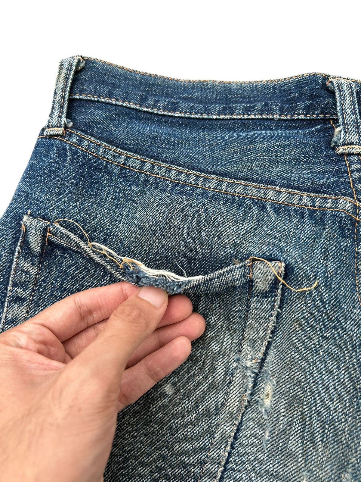 Kapital Thrashed Vintage Denime Selvedge Denim Jeans Size US 30 / EU 46 - 14 Thumbnail