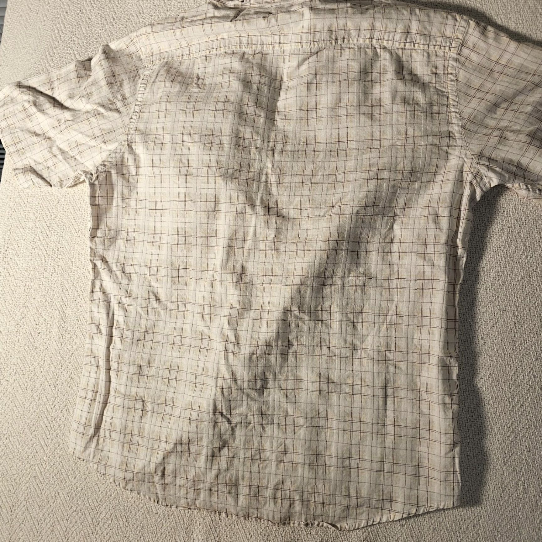Vintage Bachrach Mens Short Sleeve Button Down Casual Shirt Size Medium White Checks Size US M / EU 48-50 / 2 - 6 Thumbnail