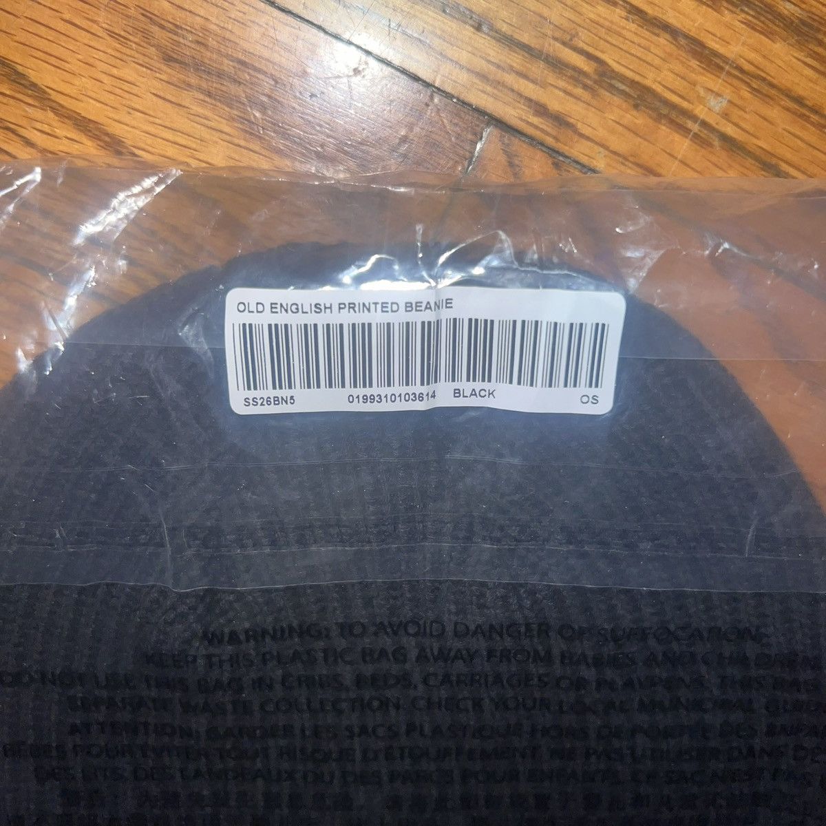 Supreme Supreme Old English Printed Beanie SS26 Black Size ONE SIZE - 5 Thumbnail