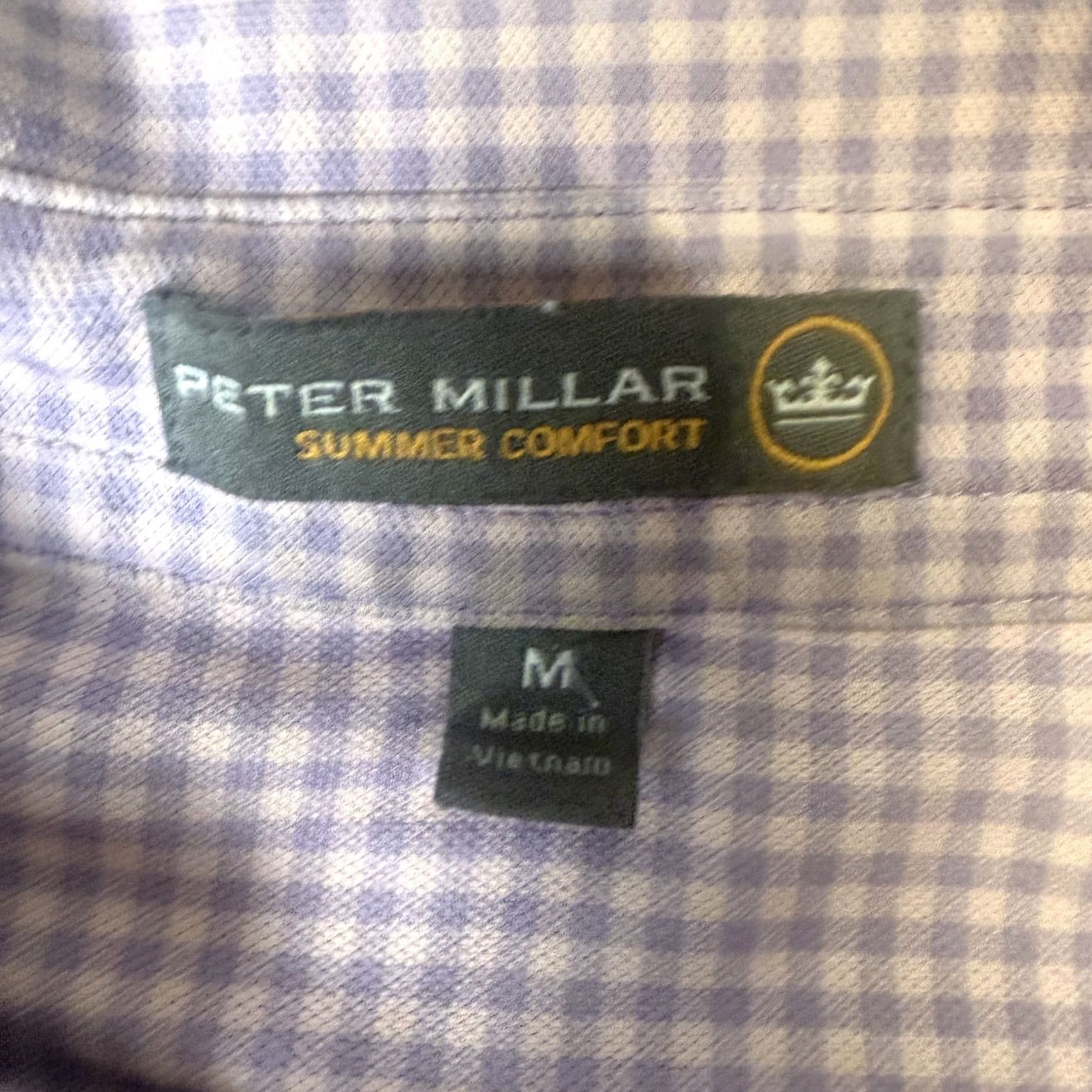 Peter Millar Peter Millar Polo Shirt Mens Medium Pink Purple Check Summer Comfort Golf Size US M / EU 48-50 / 2 - 5 Thumbnail