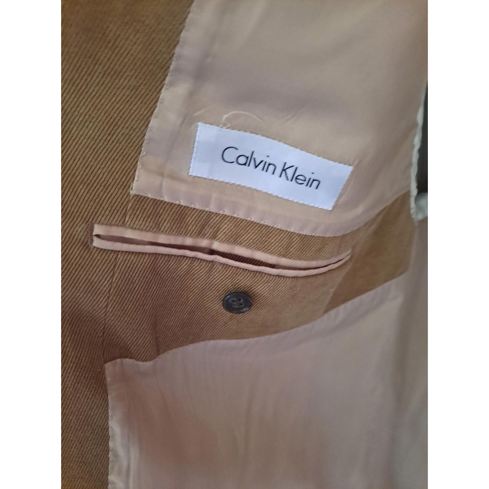 Calvin Klein Calvin Klein Tan Suit Jacket Size 46L Size 46R - 7 Thumbnail