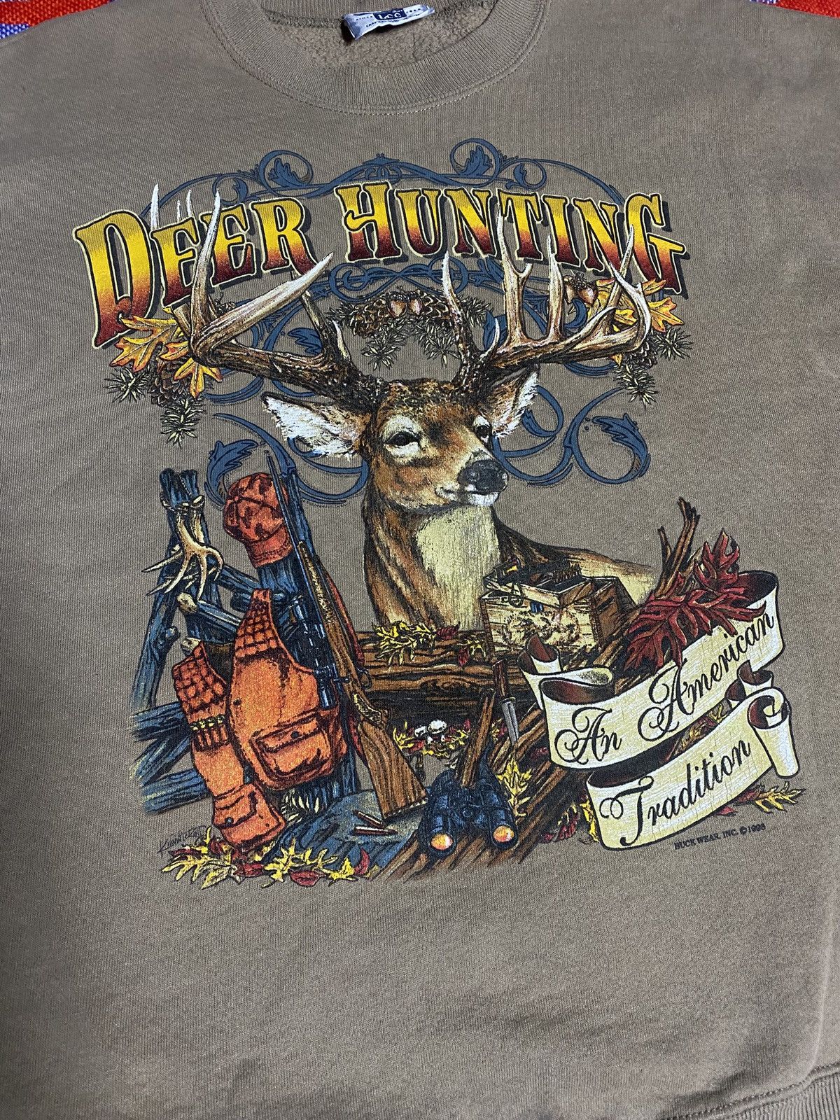Lee × Vintage Vintage 1995 Lee Deer Hunting Sweatshirt Size US XL / EU 56 / 4 - 2 Thumbnail