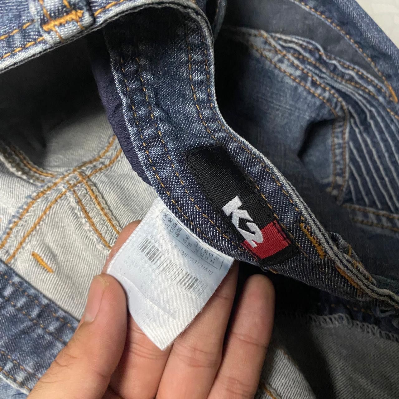 If Six Was Nine K2 Japanese Flared Embroided Straight Cut Jeans Size US 32 / EU 48 - 18 Thumbnail