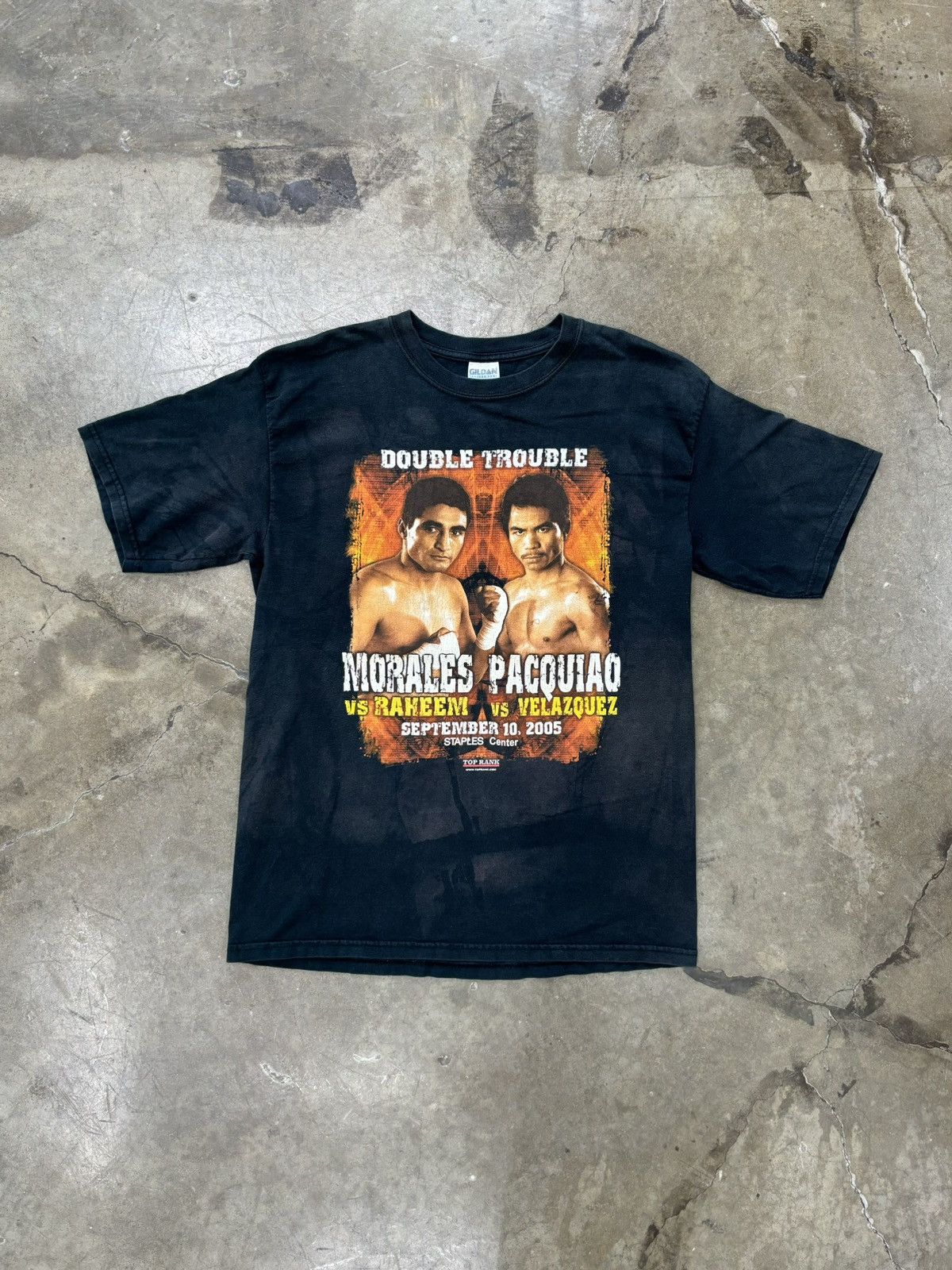 Vintage Vintage 2005 Double Trouble Morales v. Pacquiao Tee Medium Size US XXL / EU 58 / 5 - 2 Thumbnail