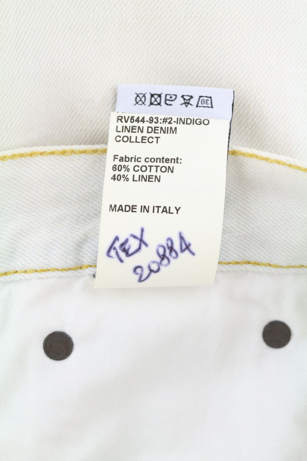 R13 TAILORED DROP 27 Kinney Linen Indigo Cropped Jeans 86199 Size 27" / US 4 / IT 40 - 11 Thumbnail
