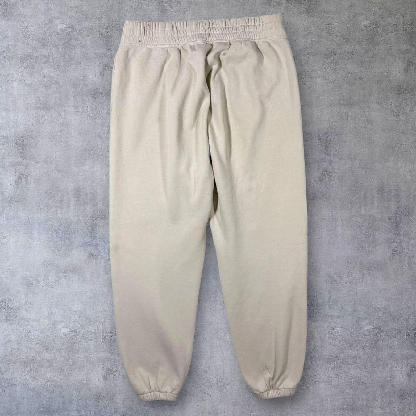 Nike Nike Embroidered Swoosh Logo Cream Joggers Sweatpants Elasticated Waist M Mens Medium Regular Colored Cream Sweatpants Nike Joggers Size US 31 - 3 Thumbnail
