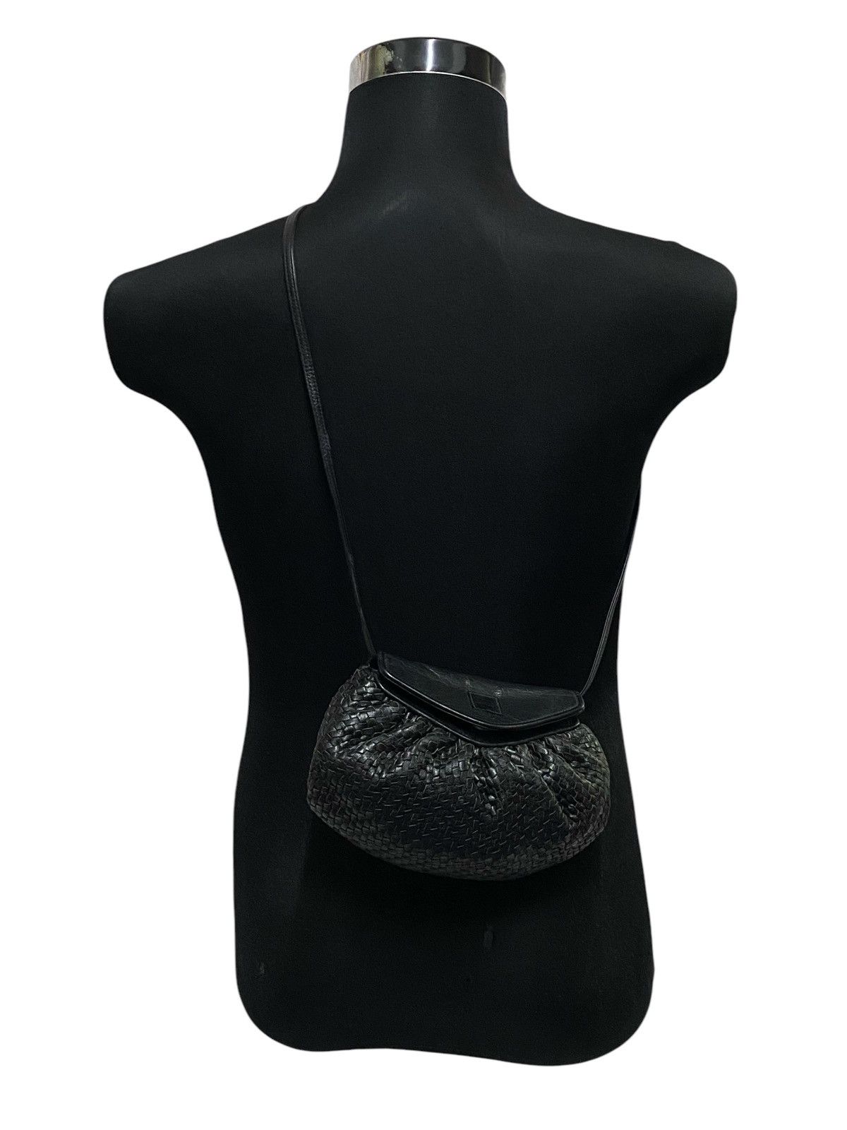 Vintage Fendi lntrecciato Leather Mini Crossbody/Shoulder