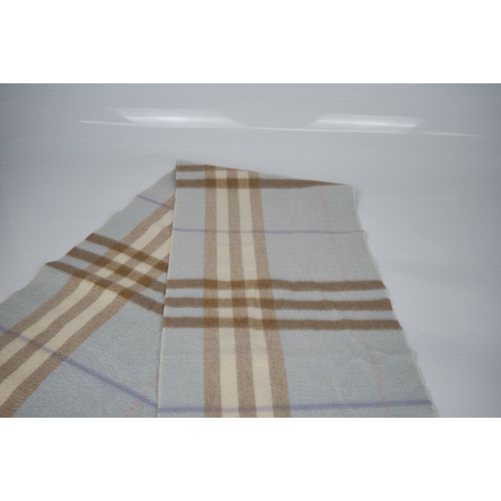 Burberry Turtle Blue Giant Check Cashmere Scarf Size ONE SIZE - 6 Thumbnail