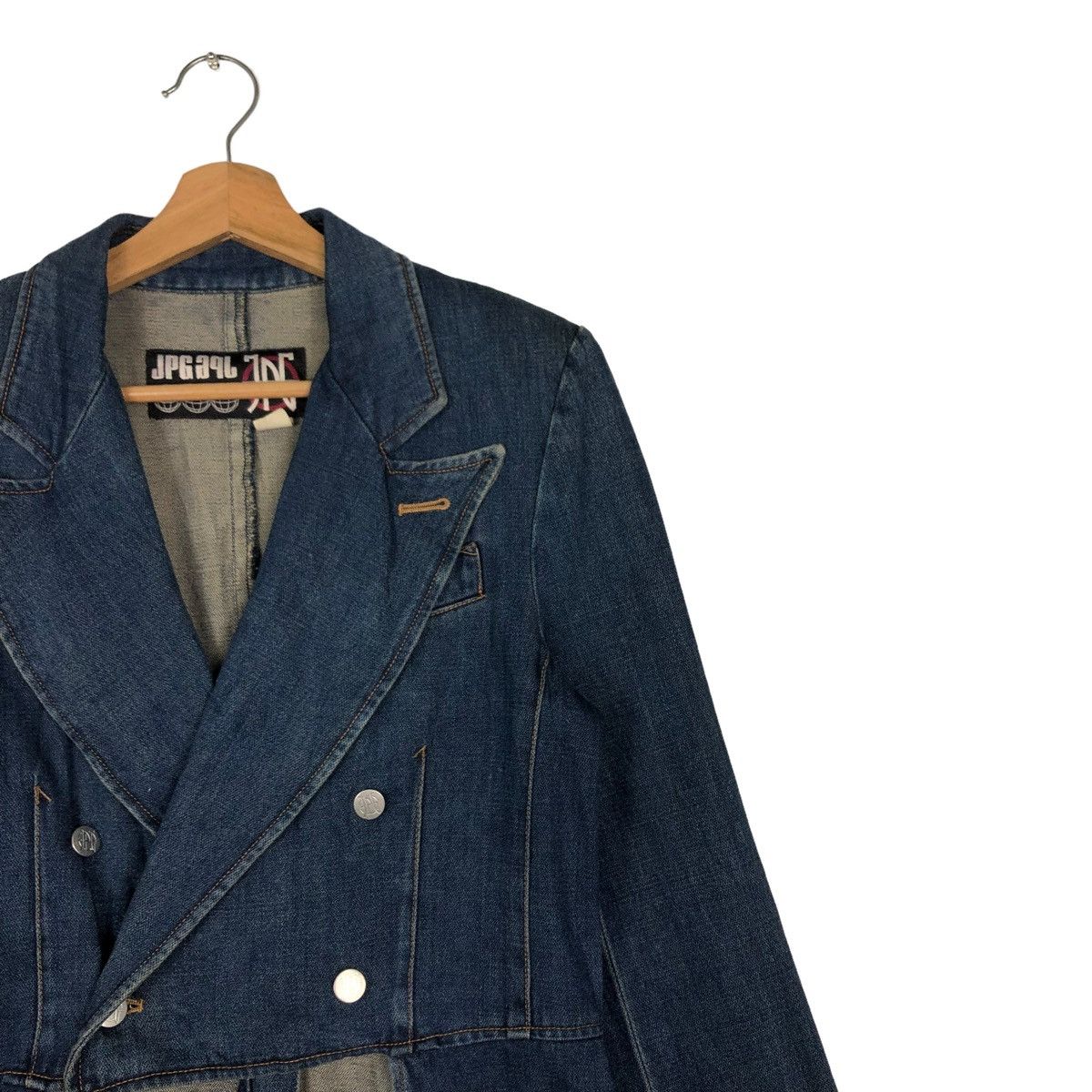 Jean Paul Gaultier 🔥VINTAGE JEAN PAUL GAULTIER LONG DENIM JACKET Size S / US 4 / IT 40 - 7 Thumbnail