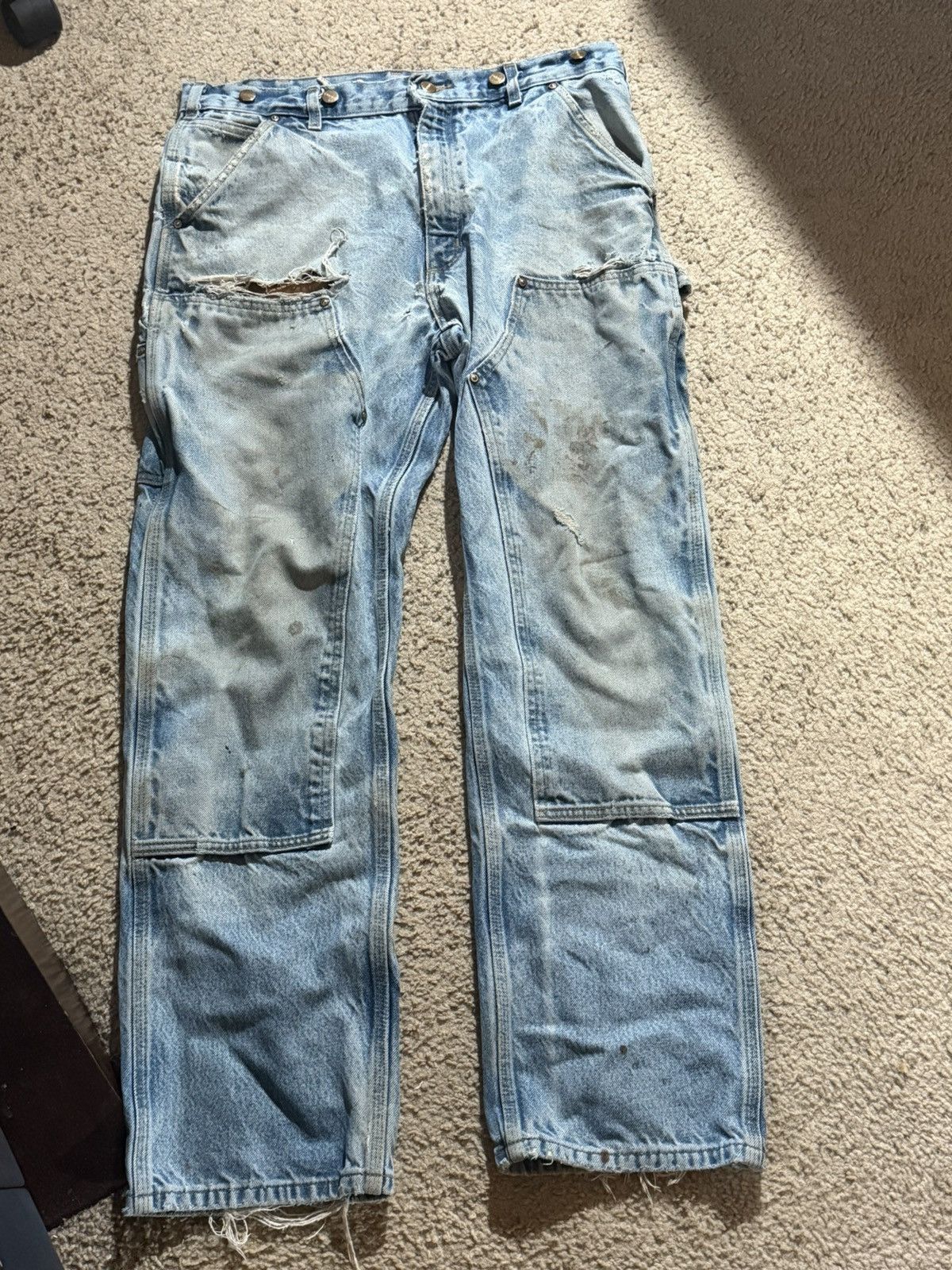 Carhartt Vinateg Double Knee Carpenter Denim Jeans Size US 34 / EU 50 - 1 Thumbnail