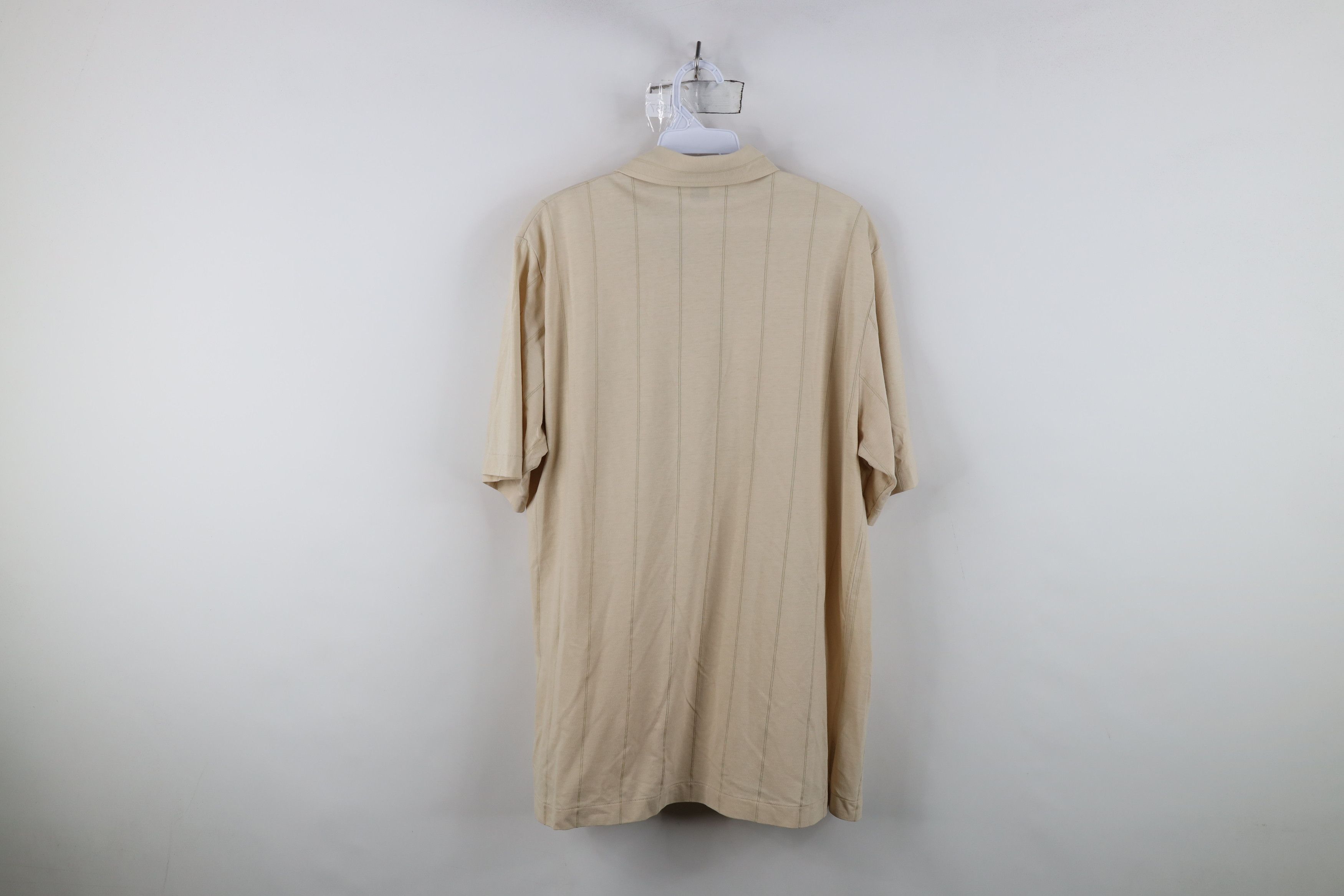 Vintage Vintage 90s Streetwear Striped Knit Golf Polo Shirt Beige Size US L / EU 52-54 / 3 - 12 Thumbnail