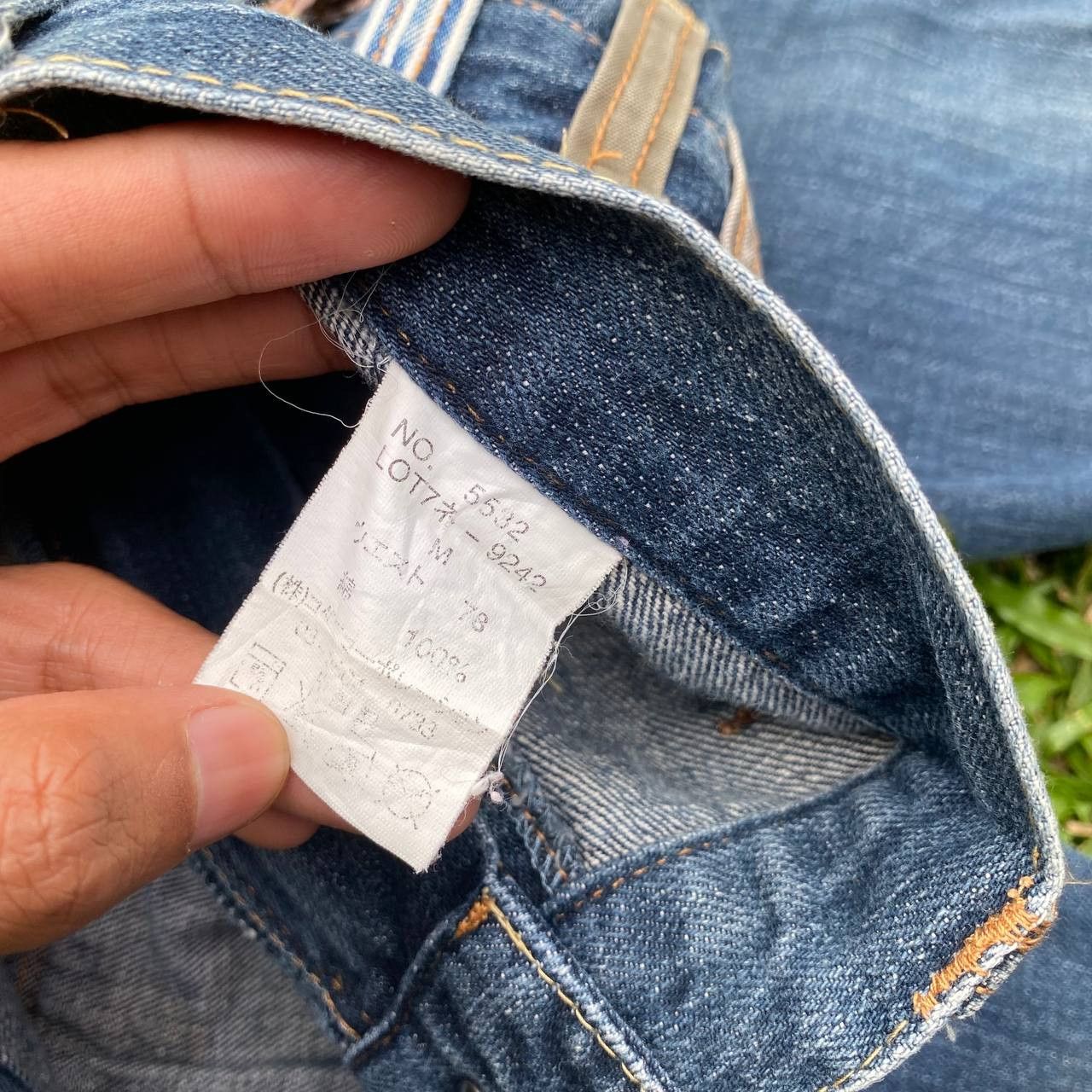 If Six Was Nine × Le Grande Bleu (L.G.B.) Dominate Handcrafted Double Waisted Jeans Size US 33 - 6 Thumbnail