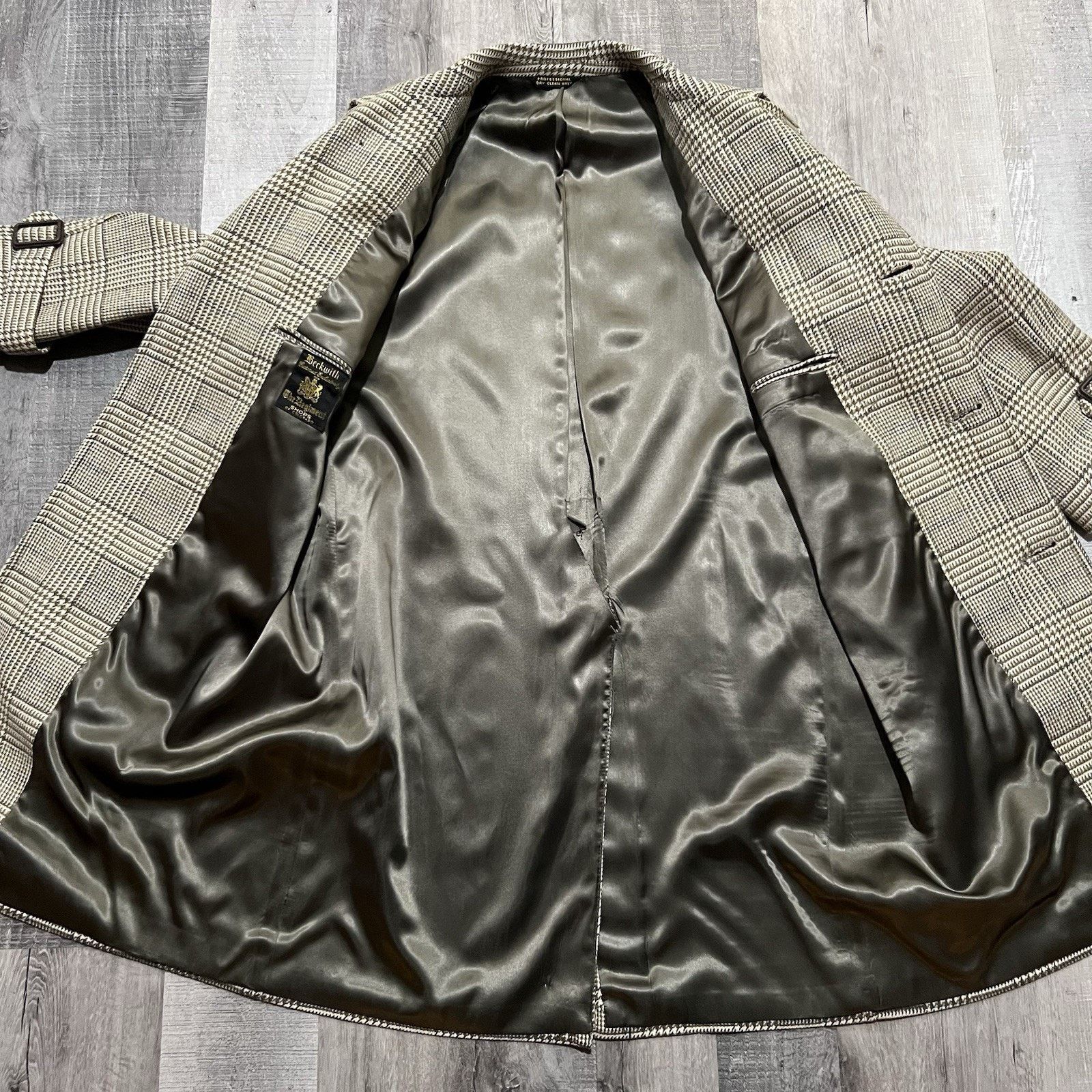 Other VTG 60s 70s Regiment Shops Trench Coat Glen Plaid Overcoat Size US L / EU 52-54 / 3 - 4 Thumbnail