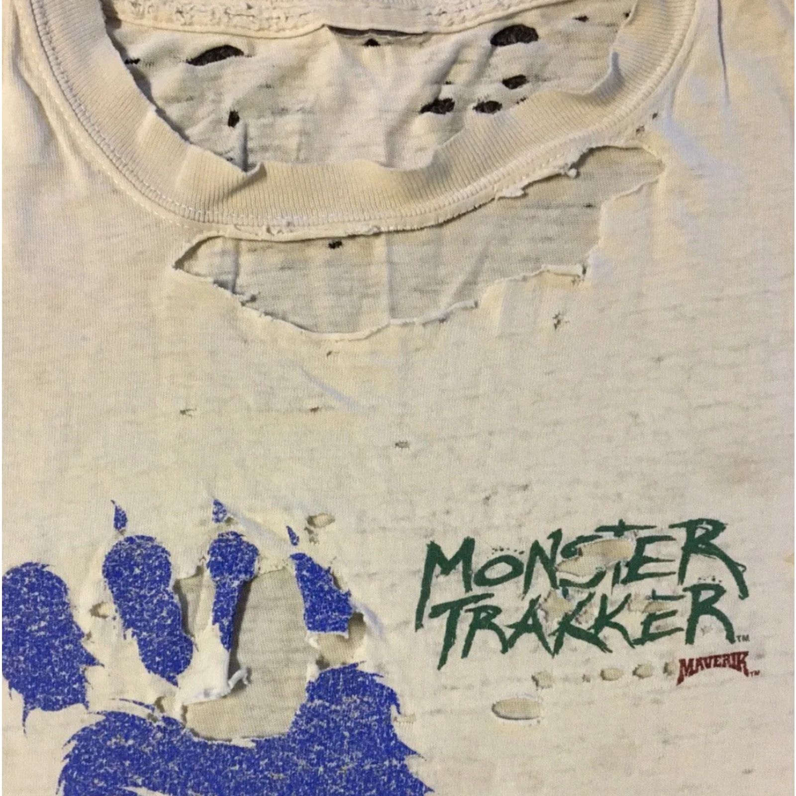 Thrasher Vtg Maverik Monster Tracker Truck Thrashed Faded Shirt L Biker Grunge Punk Y2K Size US L / EU 52-54 / 3 - 7 Thumbnail