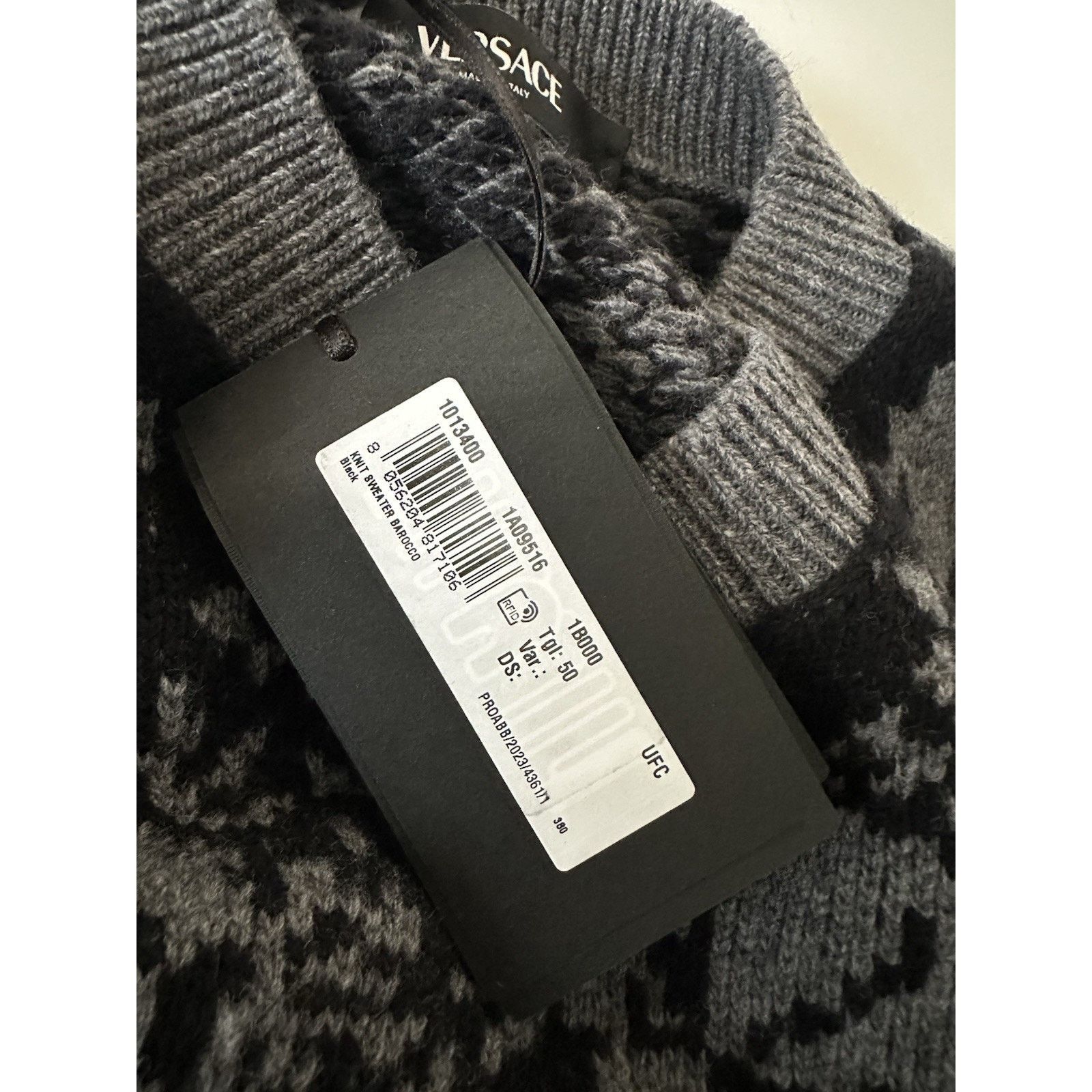Versace Versace Barocco Wool Knit Sweater Black 40 US 1013400 Size US M / EU 48-50 / 2 - 15 Thumbnail