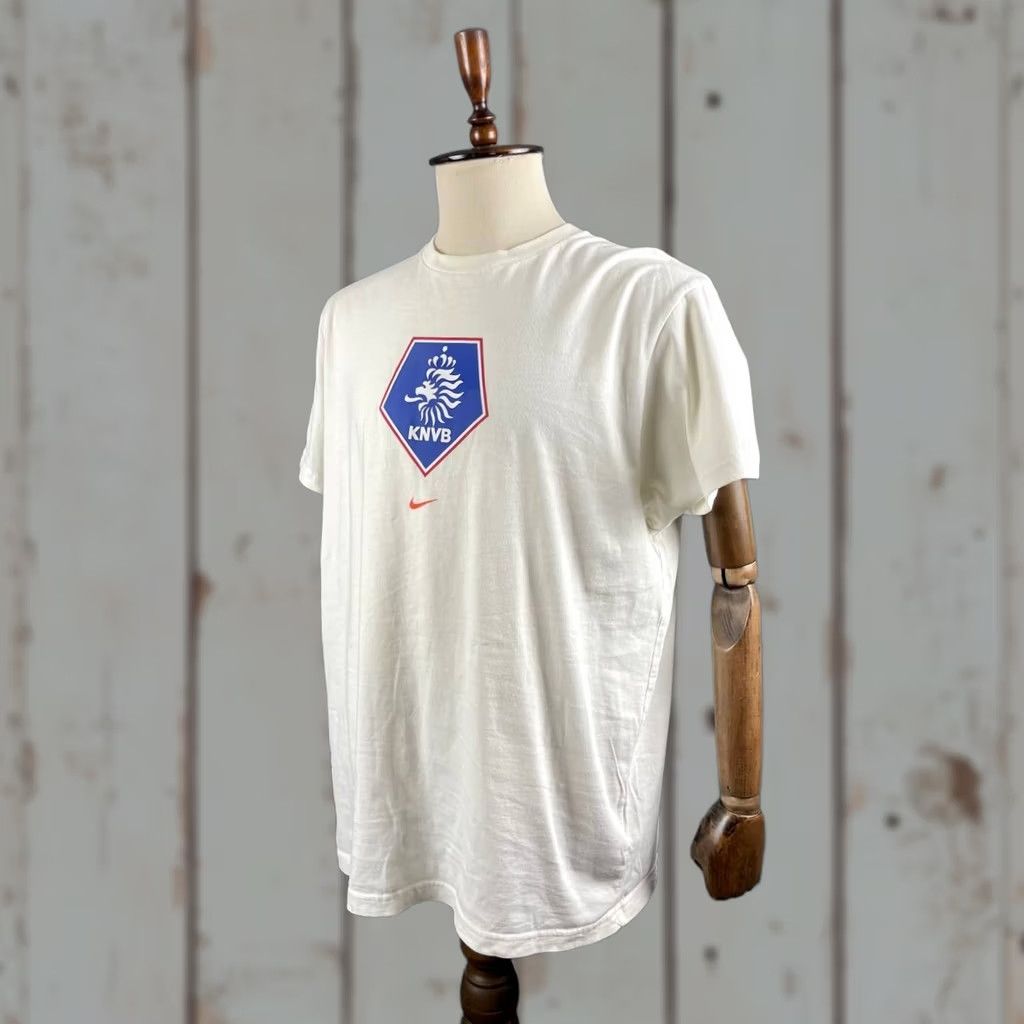 Nike Nike Mens KNVB National Team Jersey Short Sleeve 2XL White Crew Neck Shirt Tobacco? Size US XXL / EU 58 / 5 - 1 Thumbnail