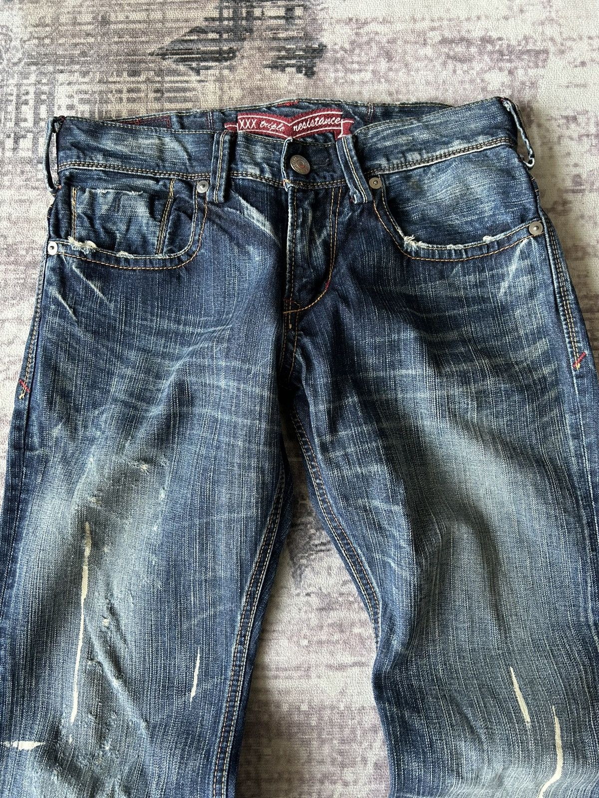 If Six Was Nine Flared Painter Style Liberto Jeans Size US 32 / EU 48 - 3 Thumbnail