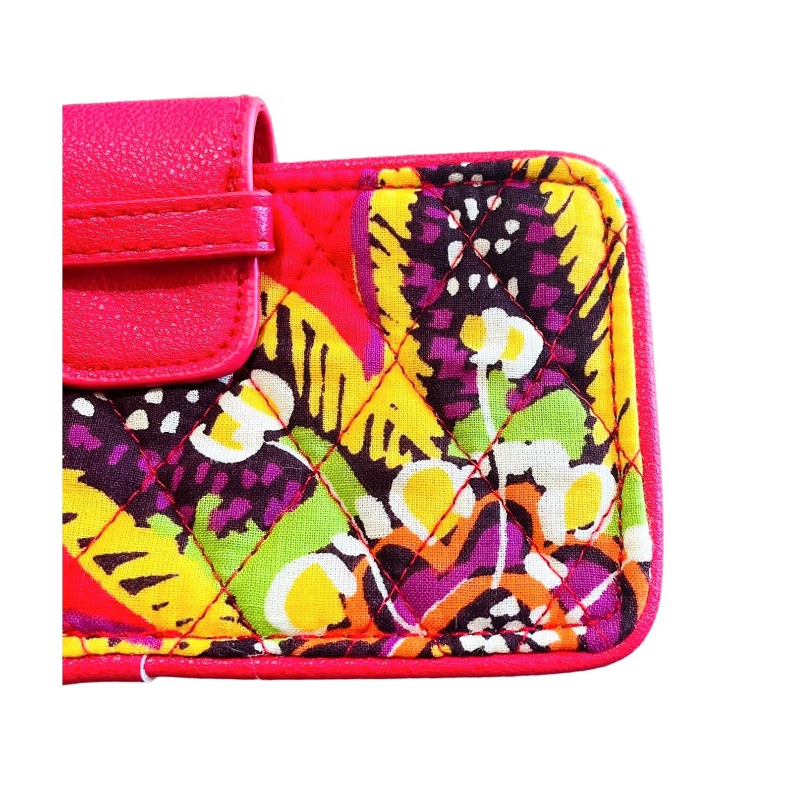 Vera Bradley Vera Bradley Wallet Wristlet In Rumba Pink Floral Womens Quilted Zip Size ONE SIZE - 4 Thumbnail