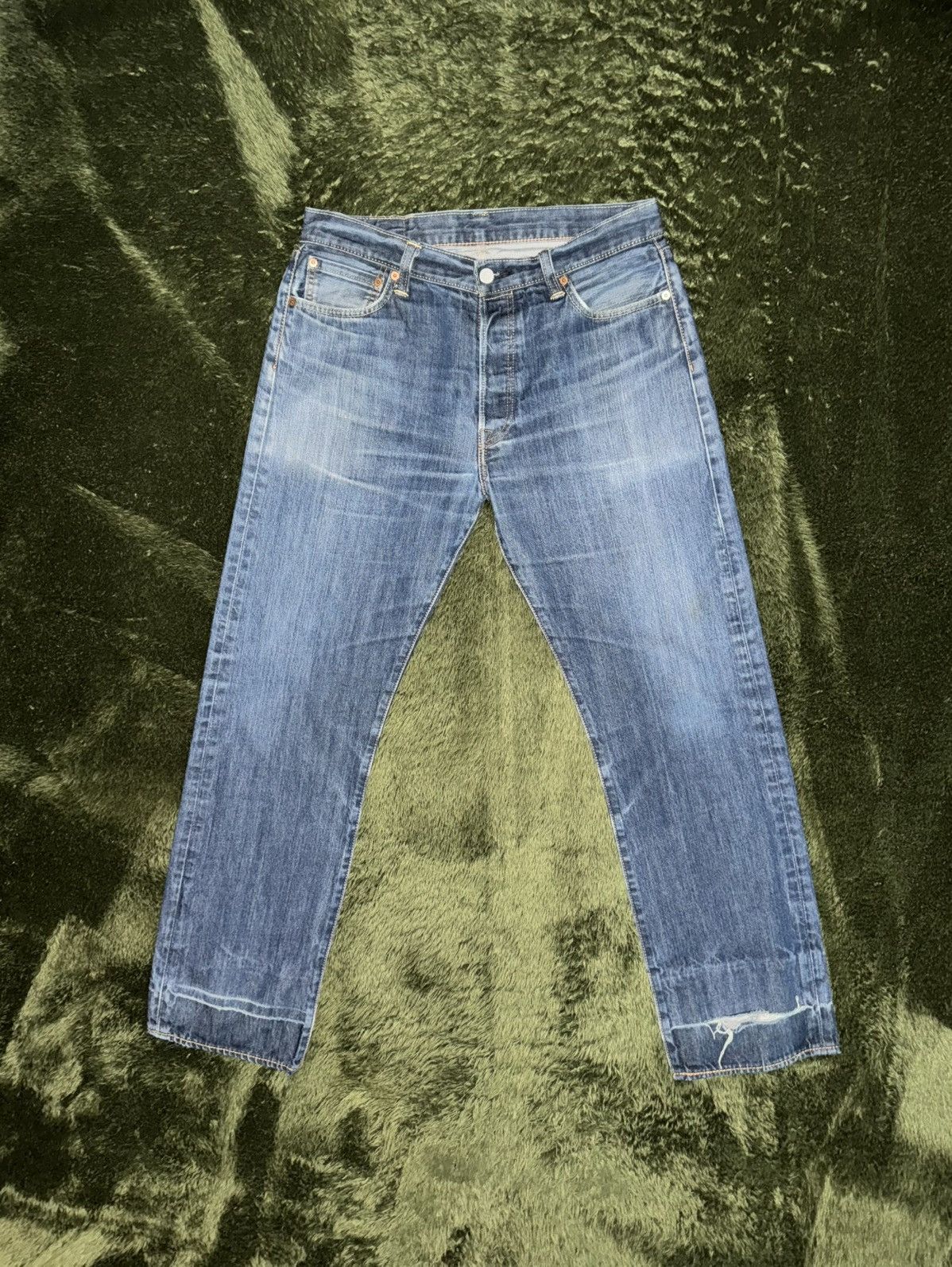 Levi's [W34/L32] Levi’s 501 Original Blank Tab Denim Pants Indigo Size US 34 / EU 50 - 1 Thumbnail