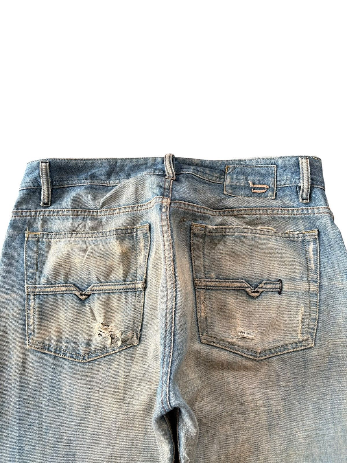 Diesel Vintage Italy Diesel Mud Wash Distressed Baggy Jeans Size US 32 / EU 48 - 4 Thumbnail