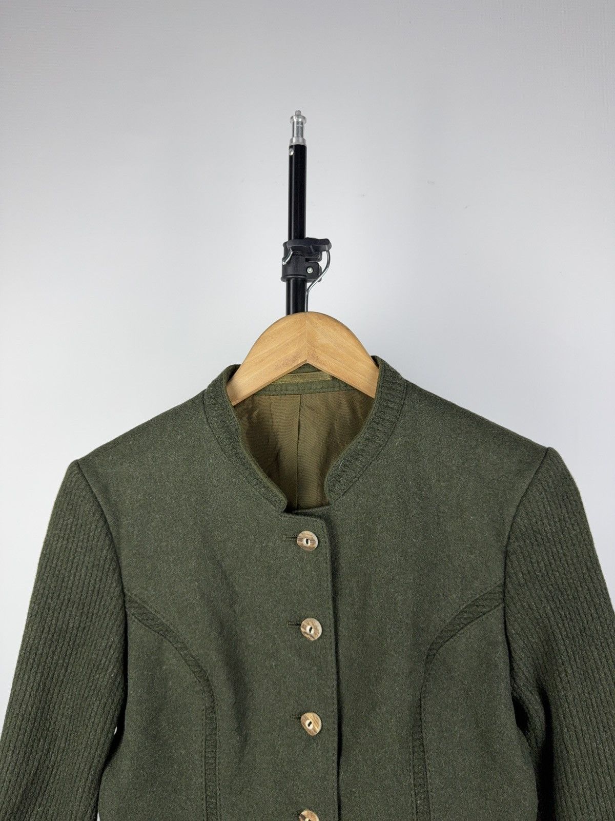 Designer × Vintage Vintage 90s Lodenfrey wool women’s military Button jacket Size M / US 6-8 / IT 42-44 - 2 Thumbnail