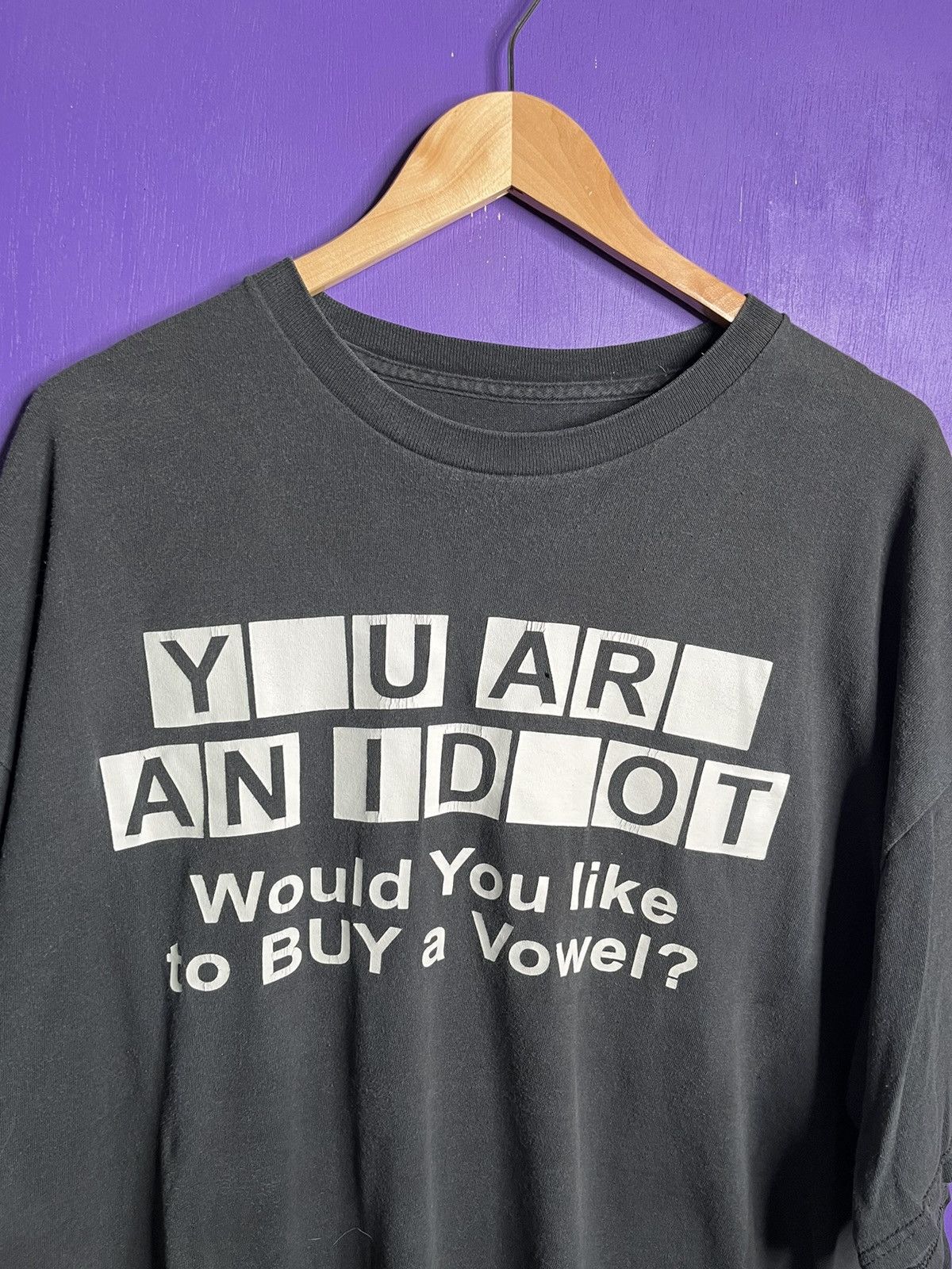 Vintage Vintage 90s You are an idiot text t-shirt Size US XXL / EU 58 / 5 - 3 Thumbnail