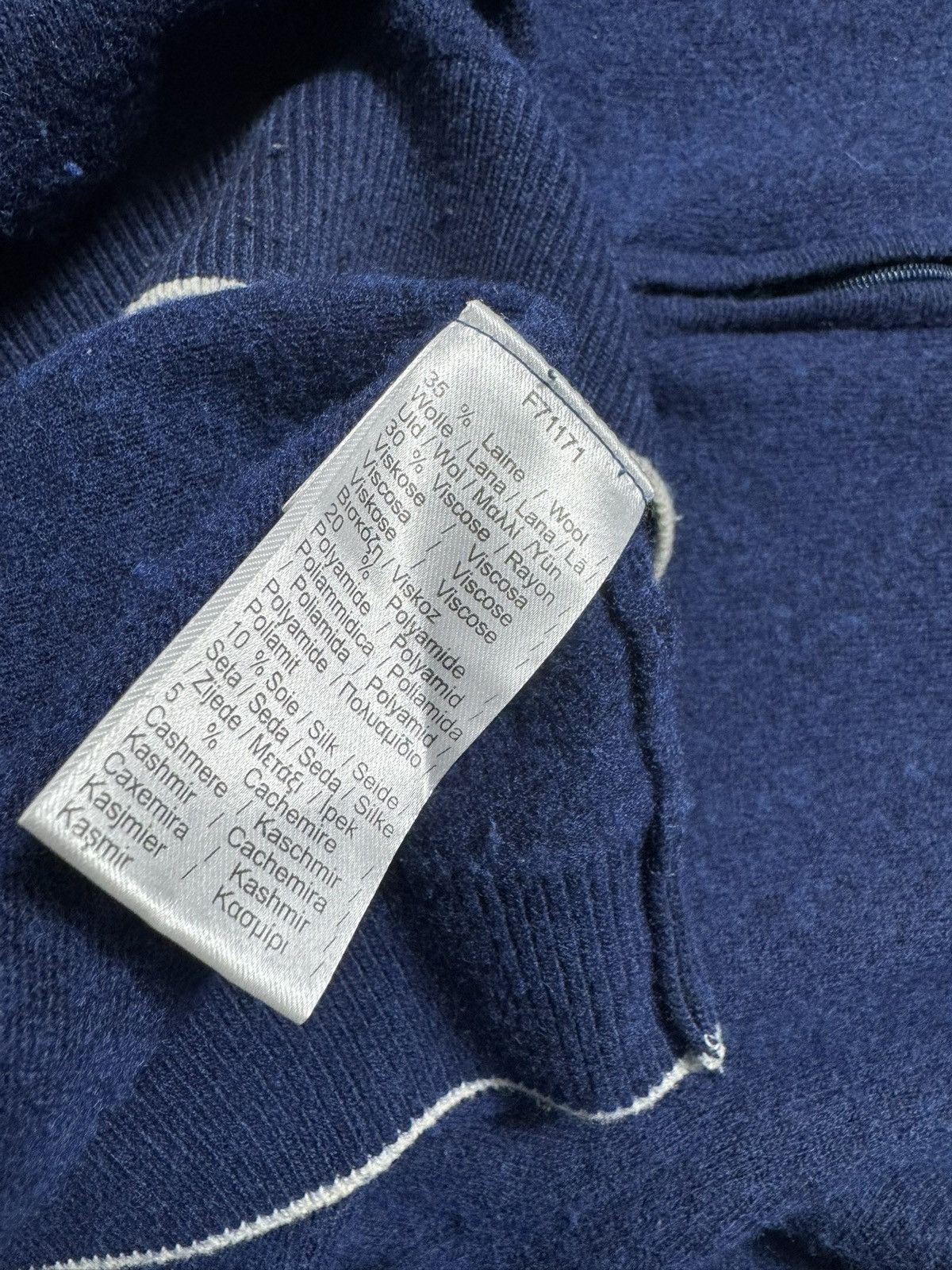 Lacoste Lacoste 1/4 Zip Wool Sweater Blue Size XL Size US XL / EU 56 / 4 - 7 Thumbnail