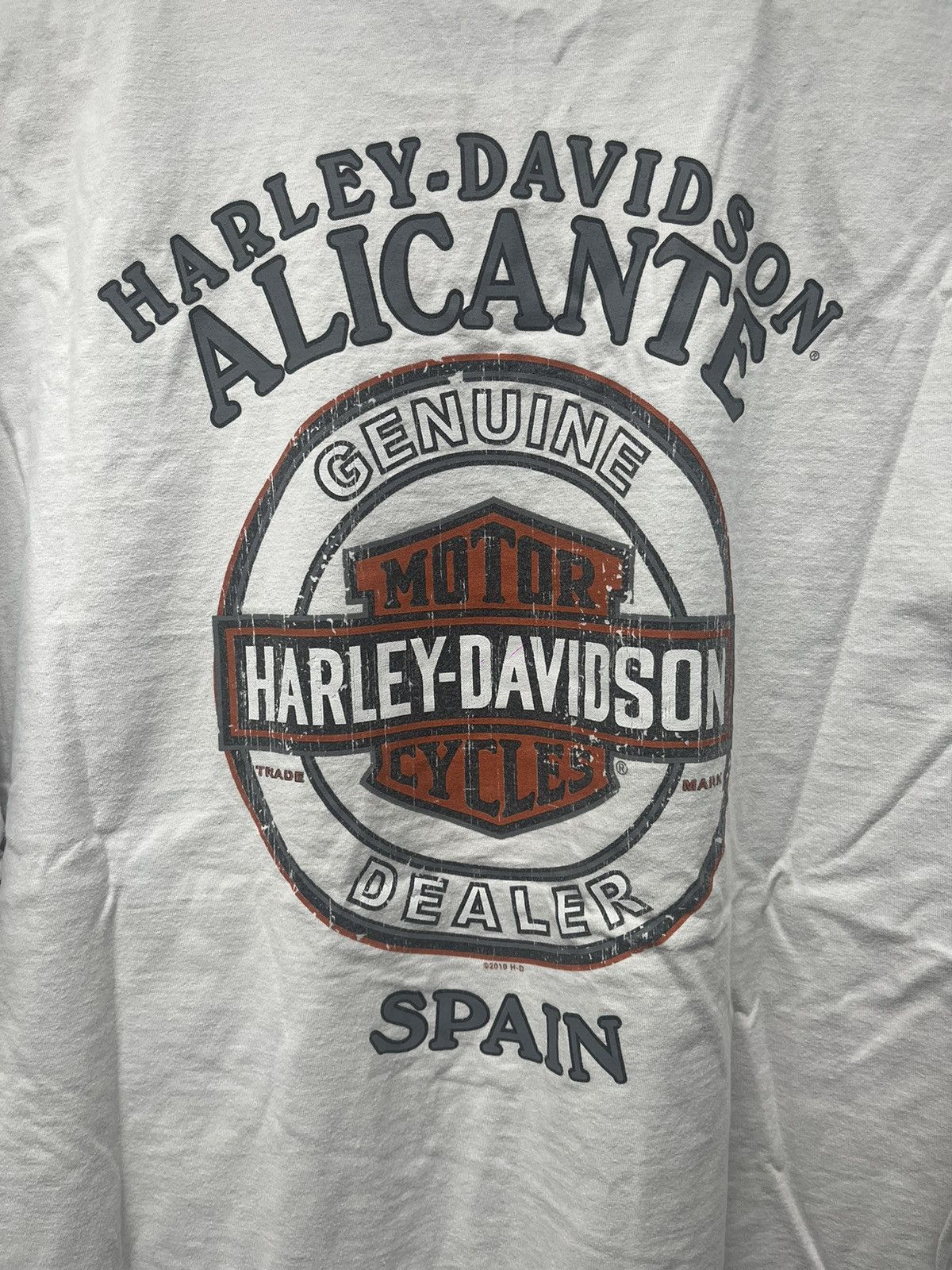 Harley Davidson Harley Davidson Spain Vintage Motorcycle Graphic Grey Tshirt Size US XL / EU 56 / 4 - 4 Thumbnail