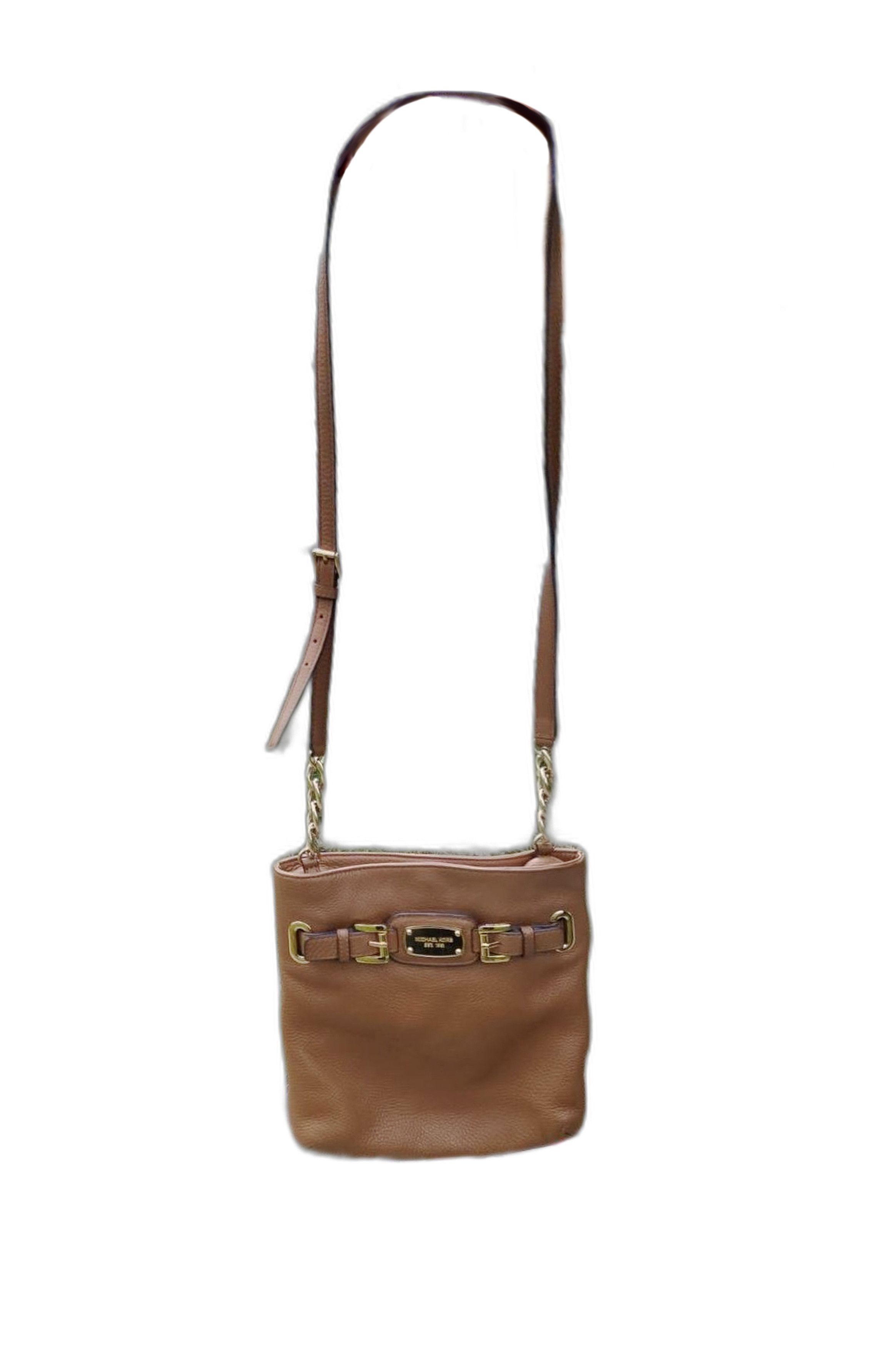 Michael Kors Michael Kors Hamilton Crossbody Bag Gold Chain Brown Leather Size ONE SIZE - 3 Thumbnail