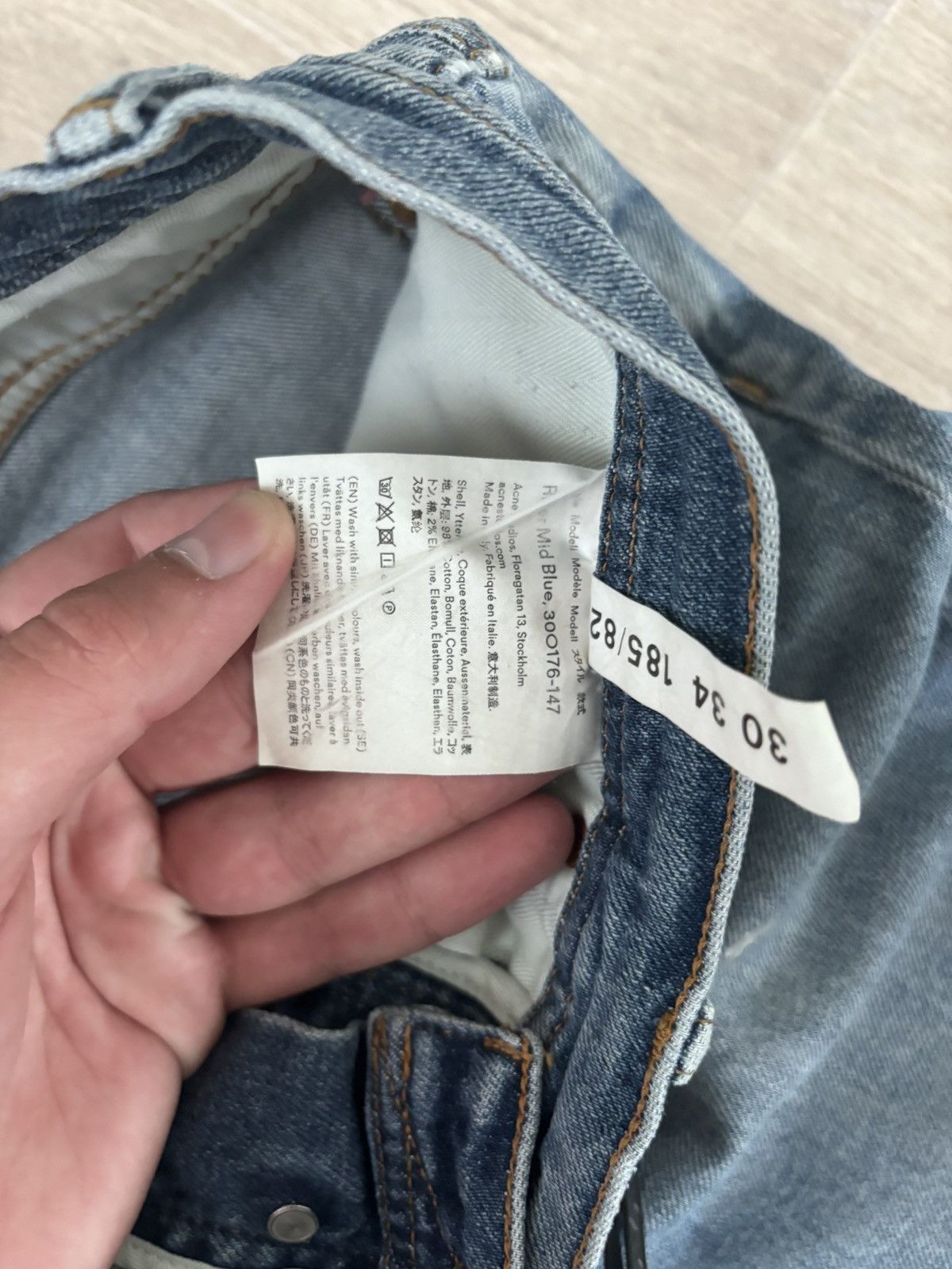 Acne Studios × Vintage Vintage Acne Studios Bla cost jeans 90s Size US 34 / EU 50 - 4 Thumbnail