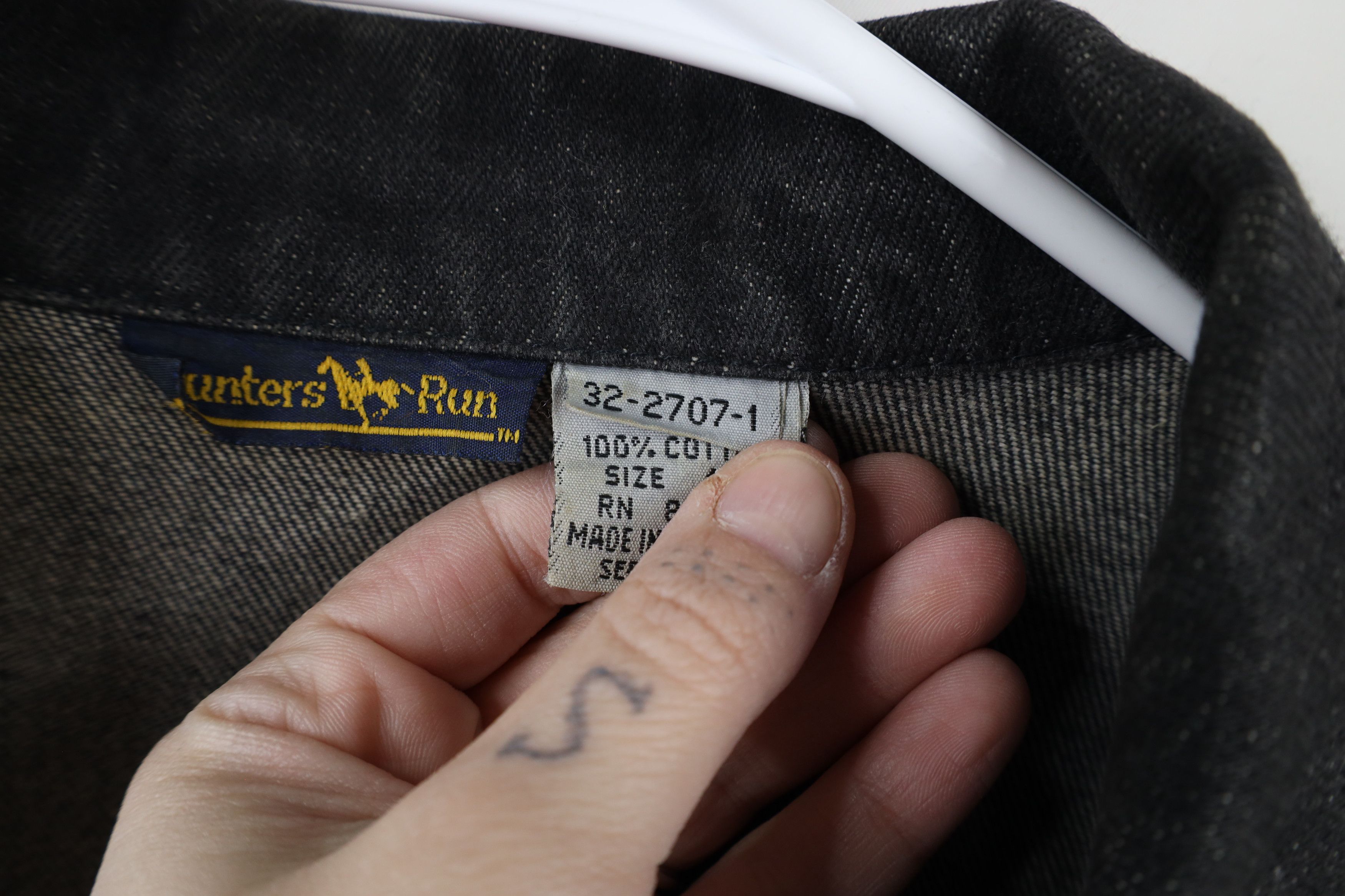 Vintage Vintage 90s Streetwear Baggy Denim Jean Trucker Jacket Black Size XL / US 12-14 / IT 48-50 - 10 Thumbnail