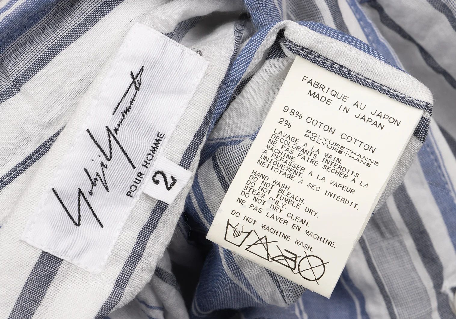Yohji Yamamoto Yohji Yamamoto Striped Button-Down Shirt Size US M / EU 48-50 / 2 - 15 Thumbnail