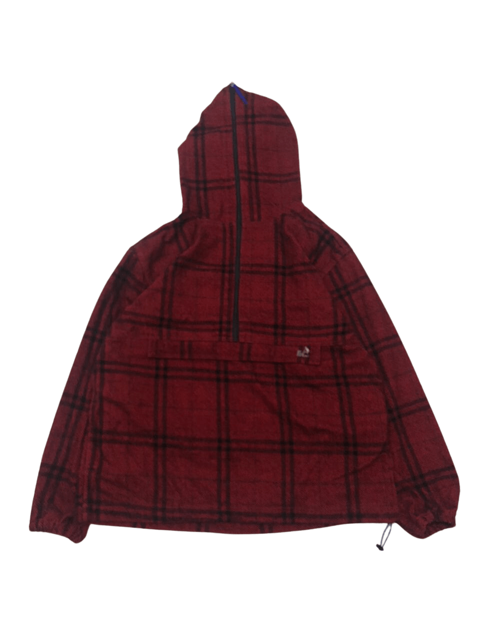 image of Go Slow Caravan Tartan Full Face Hoodie Anorak Jacket in Red, Men's (Size 2XL)