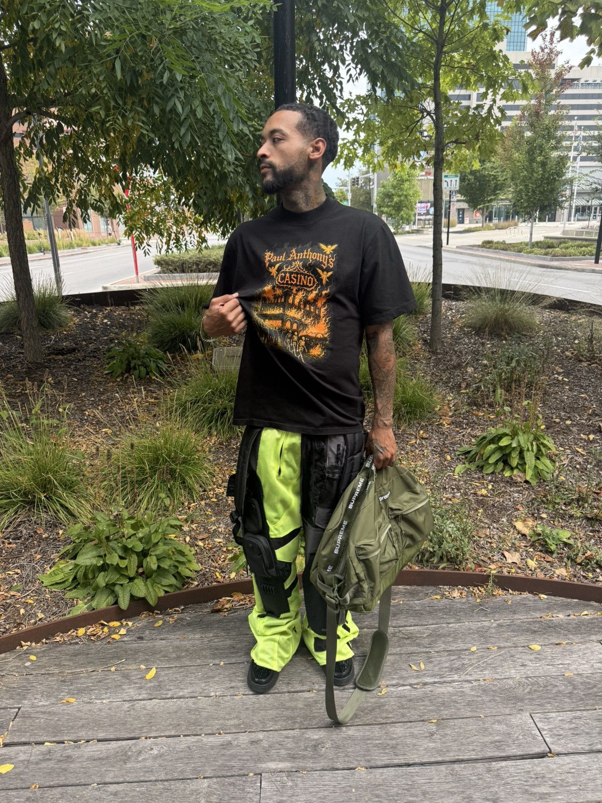 Other Stacked Bookbag Pants- upcycle Size US 32 / EU 48 - 4 Thumbnail