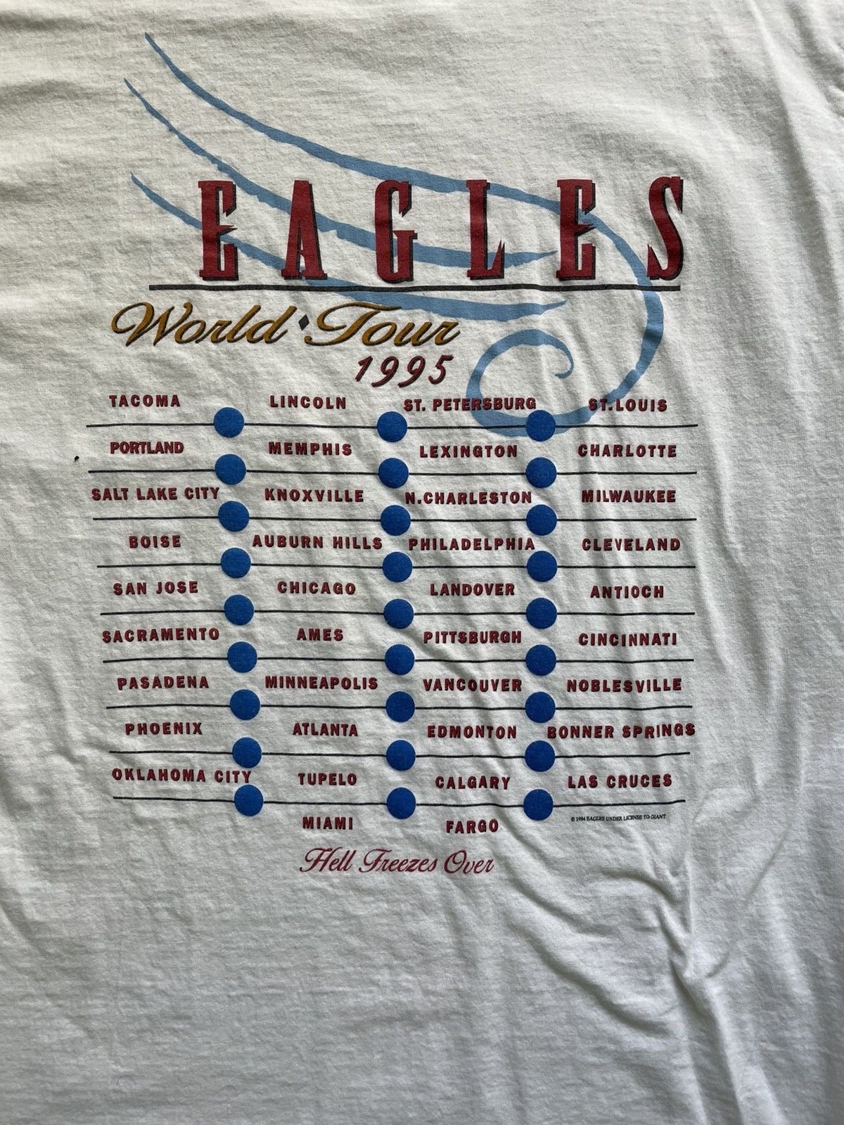 Band Tees × Vintage 1995 The Eagles “Hell Freezes over” World Tour Size US XL / EU 56 / 4 - 7 Thumbnail