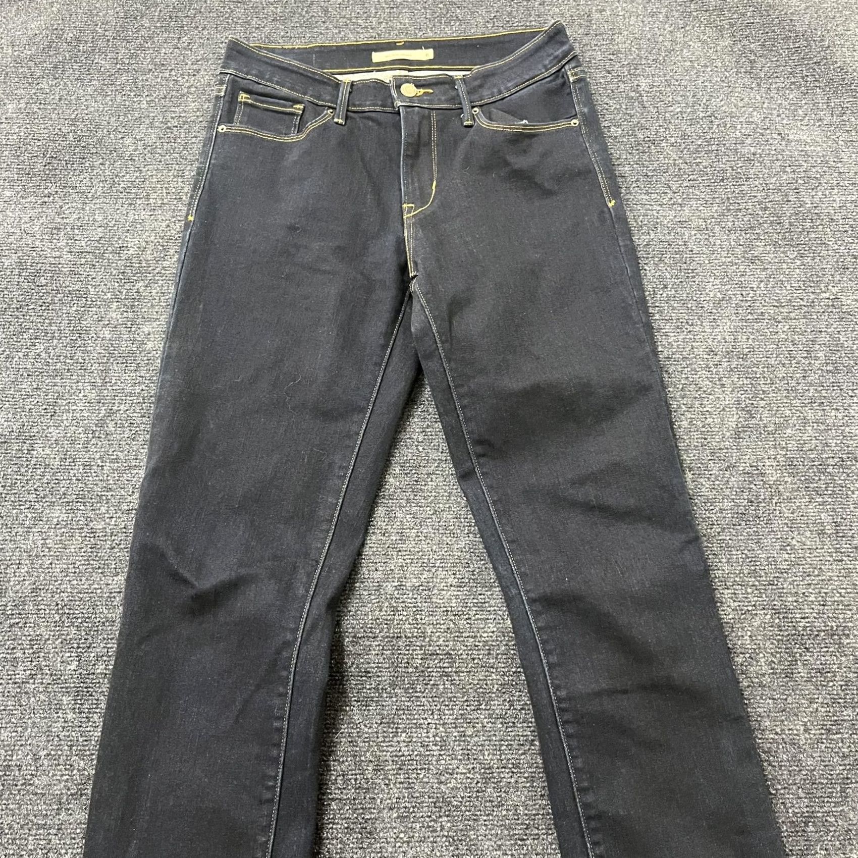 Levi's Levis Mid Rise Skinny Jeans Womens 6 Dark Wash Blue Denim Slim Pants Casual Size 28" / US 6 / IT 42 - 2 Thumbnail
