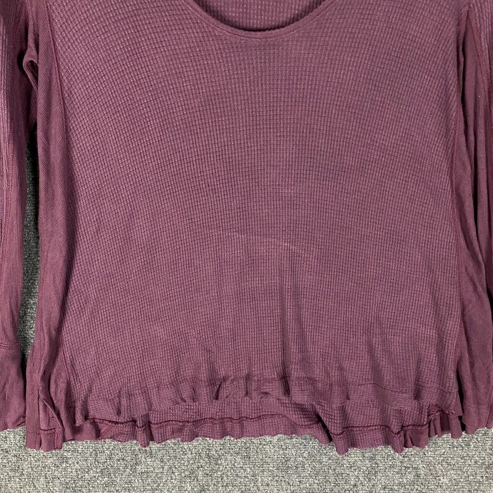 Other We The Free Blouse Women's Medium Long Sleeve Purple Rayon M Size M / US 6-8 / IT 42-44 - 2 Thumbnail