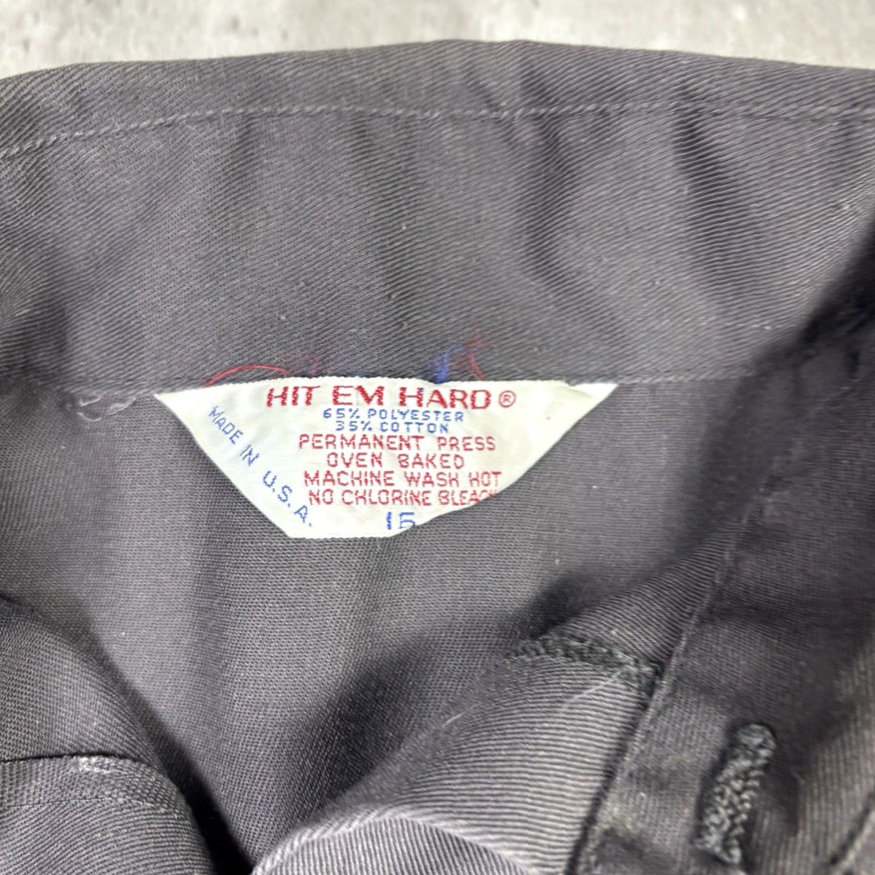 Vintage VINTAGE Gray Button-Down Workwear Cotton Shirt Mens L 16 60s Twill Pockets Long Sleeve Size US L / EU 52-54 / 3 - 5 Thumbnail