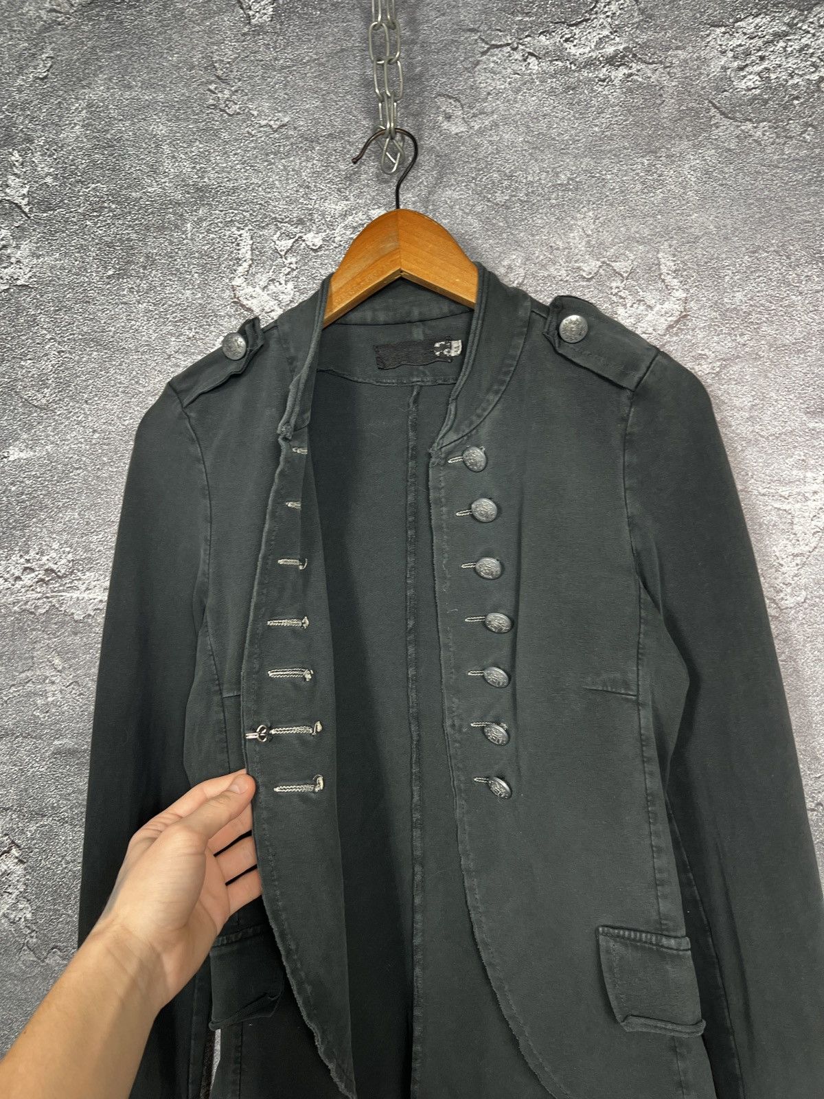 Hysteric Glamour 00s Military Napoleon Washed Jacket Gothic Balmain Style Size M / US 6-8 / IT 42-44 - 7 Thumbnail