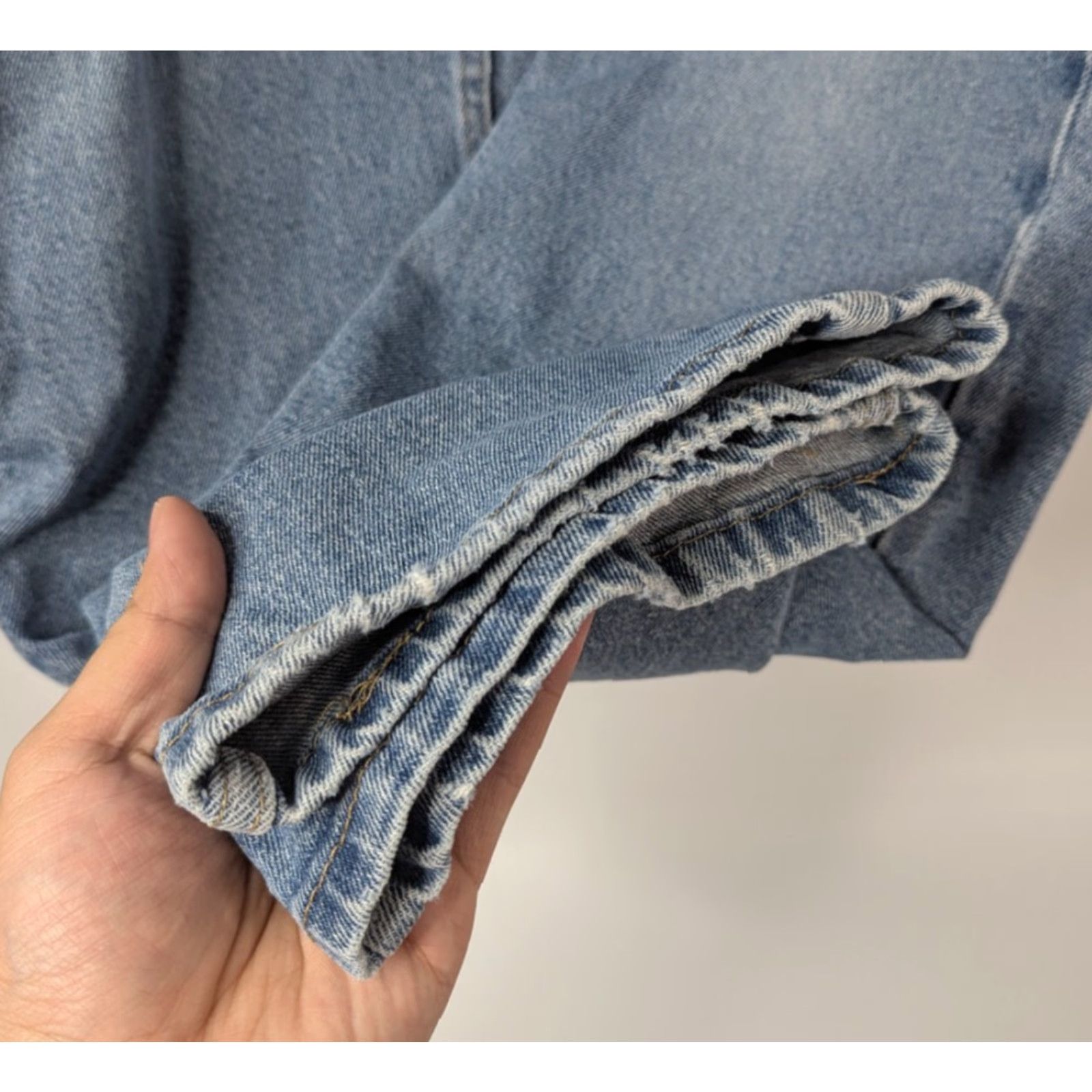 Wrangler VINTAGE Wrangler Jeans Mens 36x29 Denim Blue Straight Leg 5-Pocket Regular Fit Zipper Fly Belt Loops Cotton Spandex Denim 1096FXVDB Size US 36 / EU 52 - 2 Thumbnail