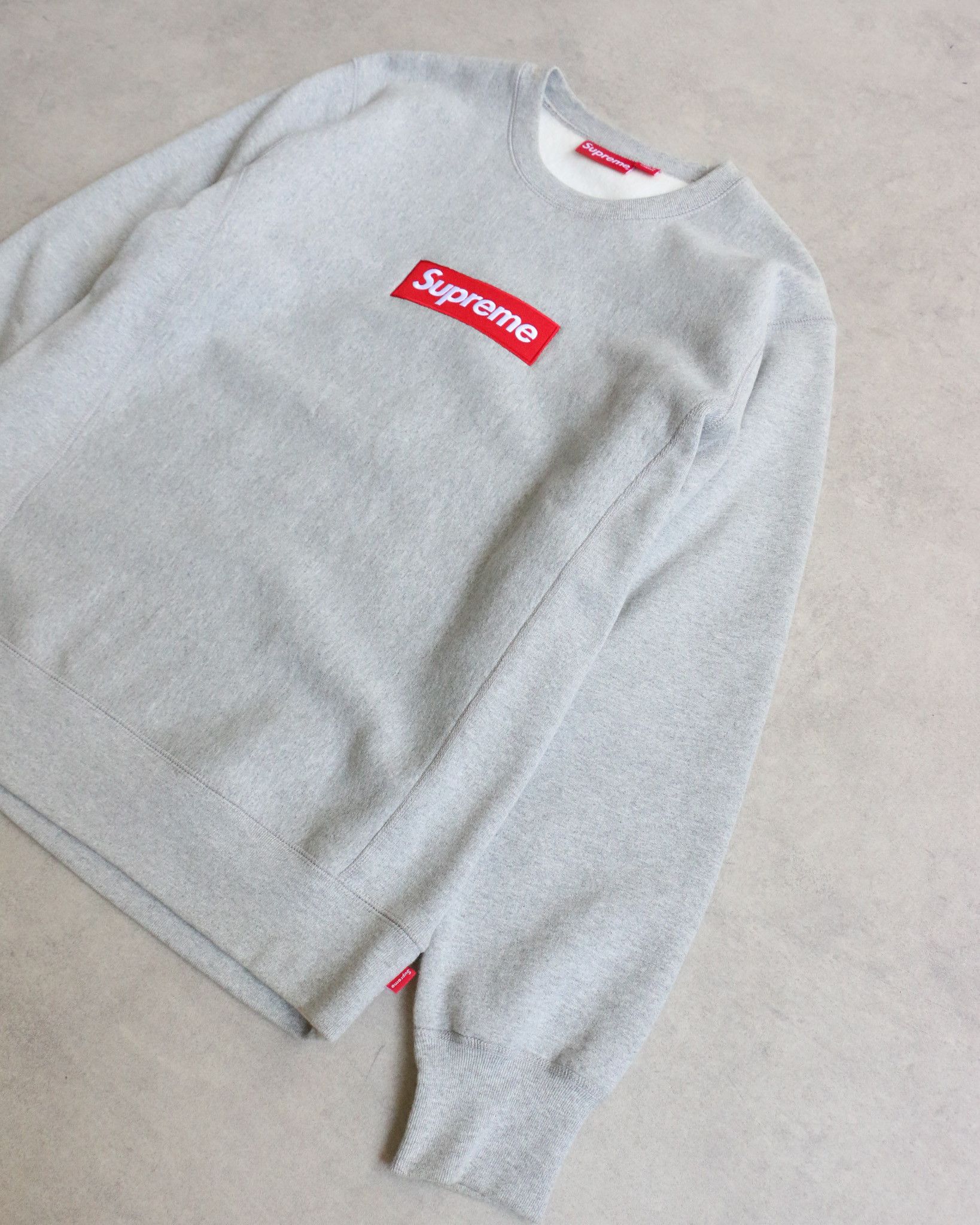 Supreme Supreme FW15 Box Logo Crewneck Grey Size US L / EU 52-54 / 3 - 2 Thumbnail