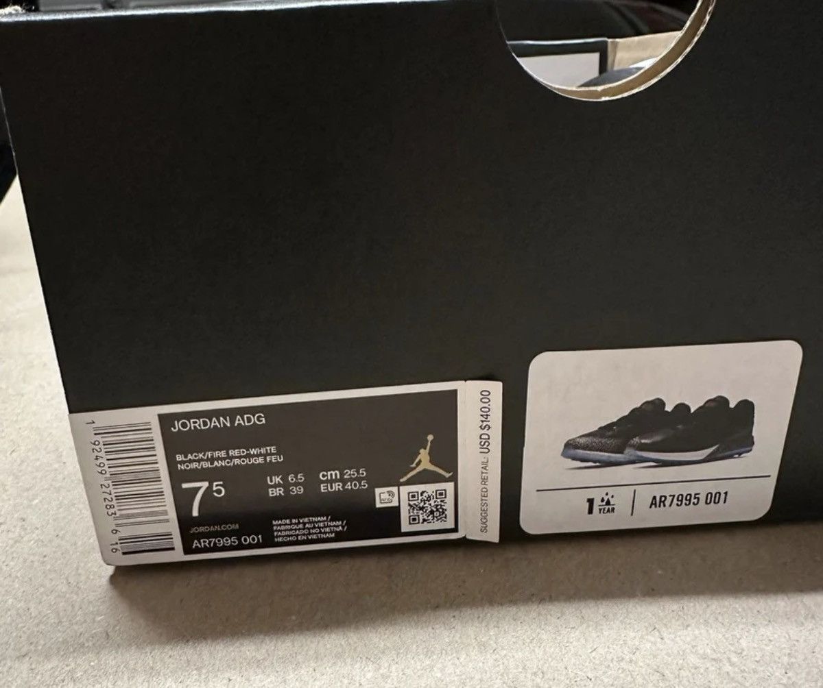 Jordan Brand Nike Air Jordan ADG Black Cement men’s sz 7.5 golf shoes NEW Size US 7.5 / EU 40-41 - 6 Thumbnail