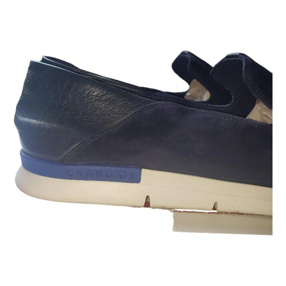 Cole Haan SH129 Cole Haan Nubuck Navy Grand Ambition Round Toe Wedge Size US 9.5 / IT 39.5 - 6 Thumbnail